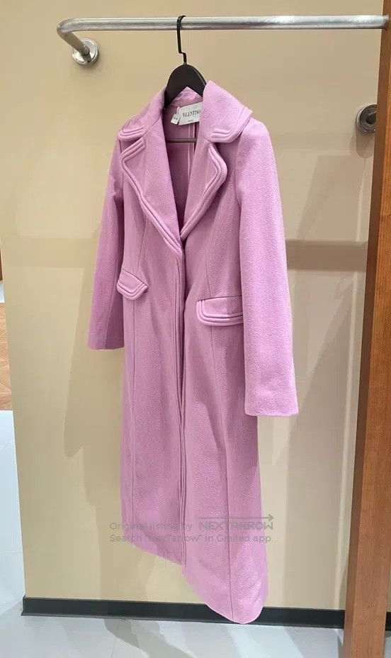Valentino Valentino Pink-purple long coat Size S / US 4 / IT 40 - 4 Thumbnail