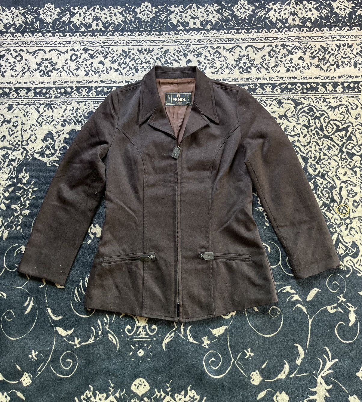 Designer × Fendi Vintage Fendi Roma Jacket Brown Colour Size S / US 4 / IT 40 - 1 Thumbnail