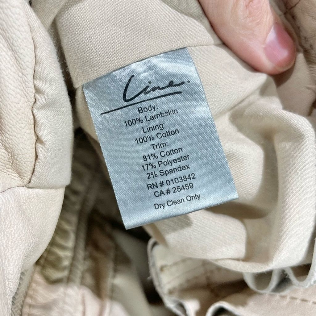 Other LINE the Label Cream Lamb Skin Leather Cropped Jacket Size M Size M / US 6-8 / IT 42-44 - 8 Thumbnail