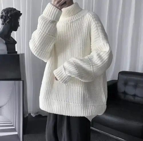 Japanese Brand Turtle Neck - Style Streetwear Knitted Sweatshirt Size US L / EU 52-54 / 3 - 4 Thumbnail
