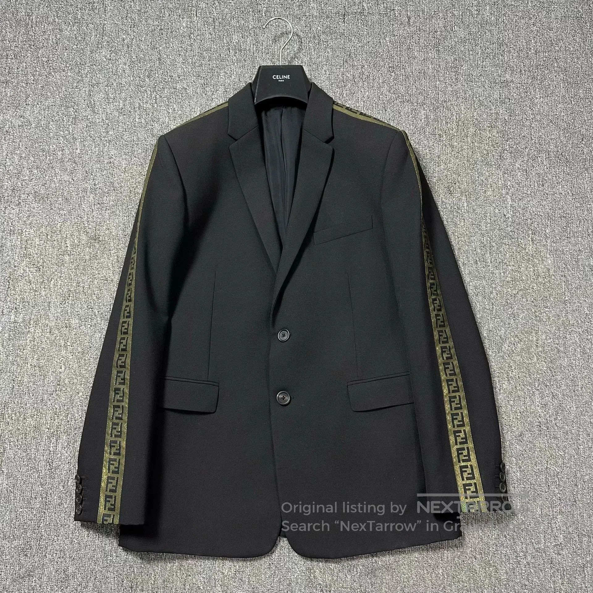 Fendi Fendi FF Logo Arm Stripe Blazer. Size US L / EU 52-54 / 3 - 1 Thumbnail