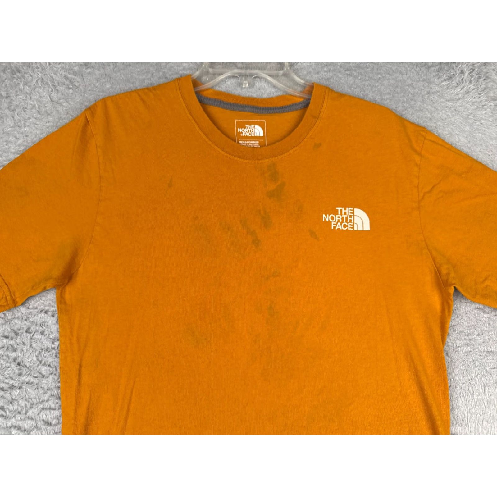 The North Face The North Face Shirt Men M Orange 100% Cotton Short Sleeve Crew Neck Read Size US M / EU 48-50 / 2 - 4 Thumbnail