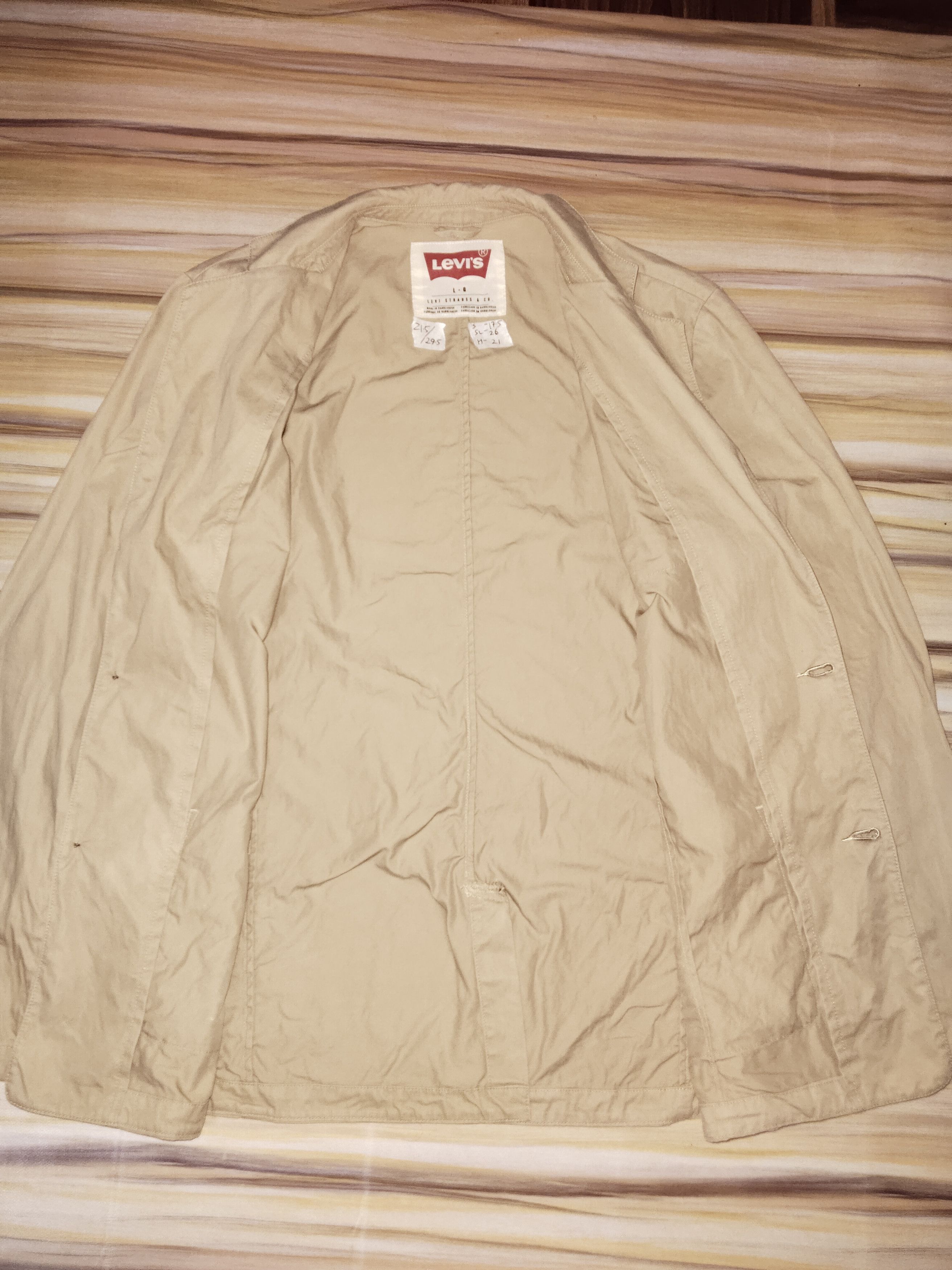 Levi's Levis Strauss Beige Jacket Size US L / EU 52-54 / 3 - 2 Thumbnail