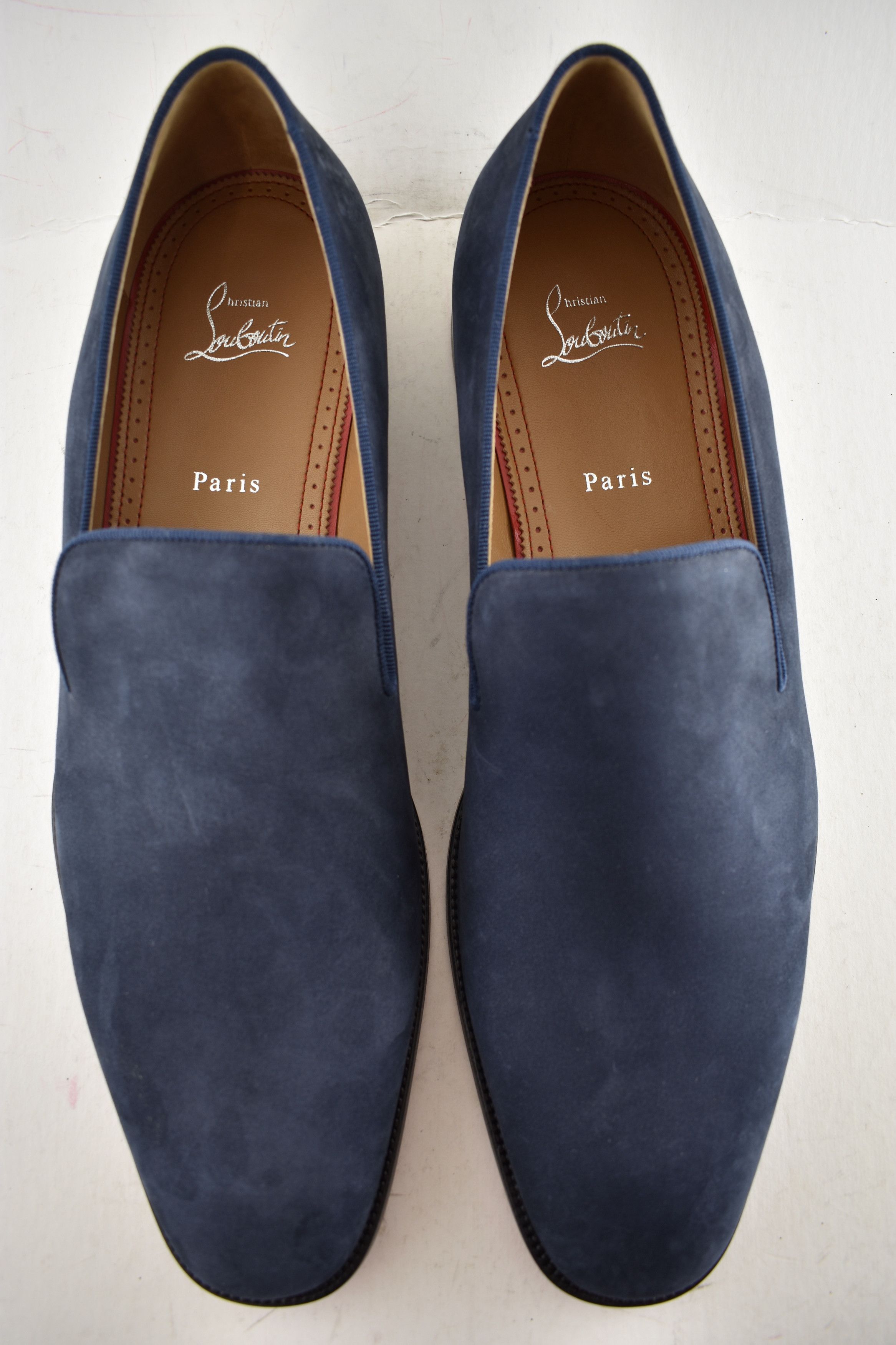 Christian Louboutin Mens Danny Flex Flat Zaffiro Blue Calf Dress Loafer 46 13 Size US 13 / EU 46 - 10 Thumbnail