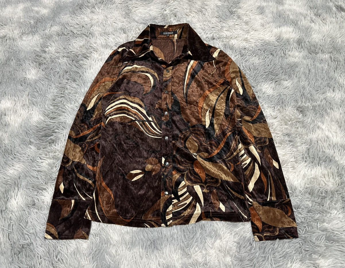 5351 POUR LES HOMMES 🔥Y2K Archived 5351 Pour Les Hommes Velvet Shirt Size US M / EU 48-50 / 2 - 1 Thumbnail