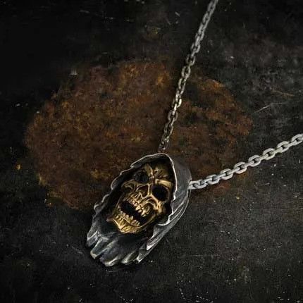 Jewelry Gold Skull Pendant Necklace 2025 Size ONE SIZE - 4 Thumbnail