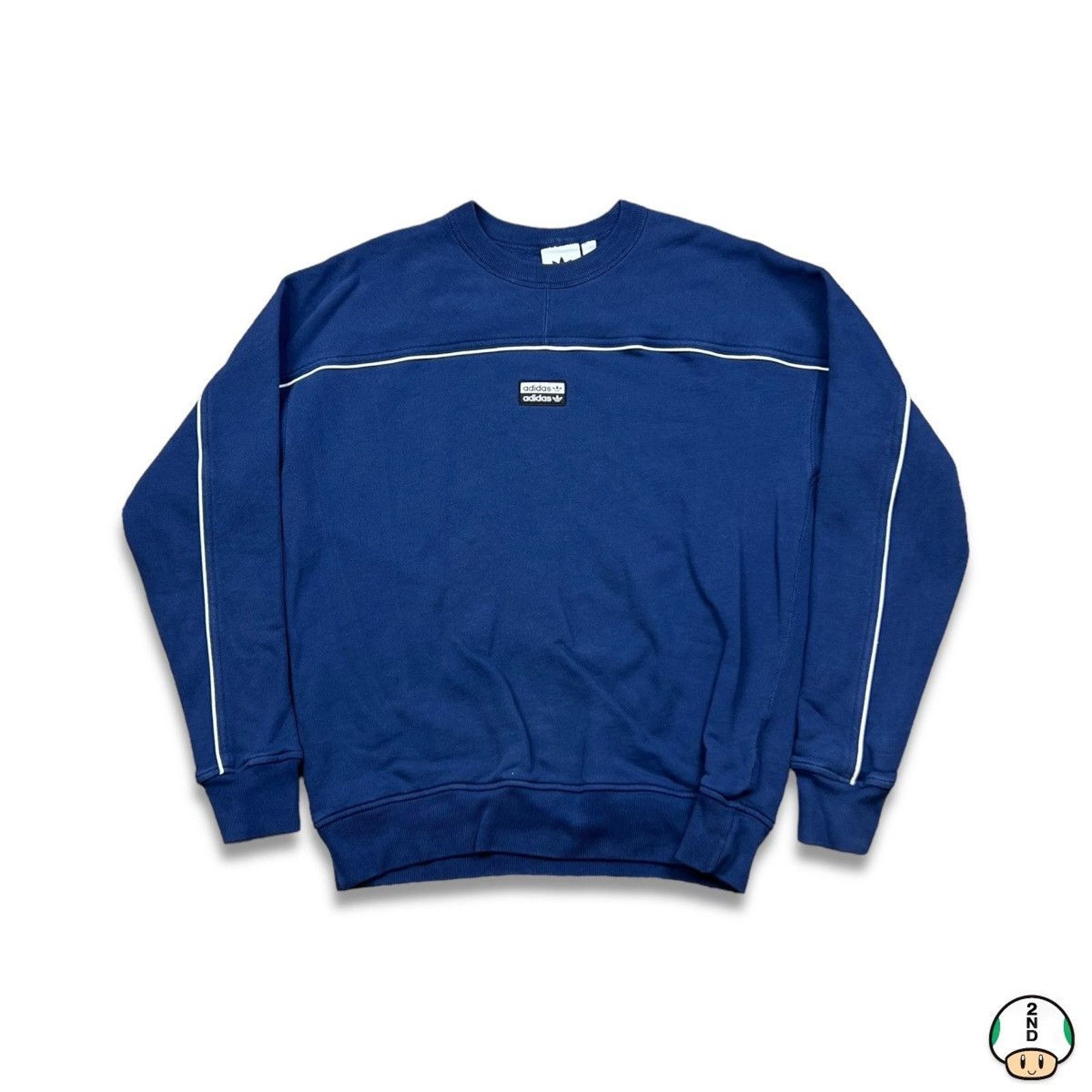 Adidas × Vintage Adidas Originals Sweatshirt Trefoil Spell Out Pullover Crew Size US S / EU 44-46 / 1 - 1 Thumbnail
