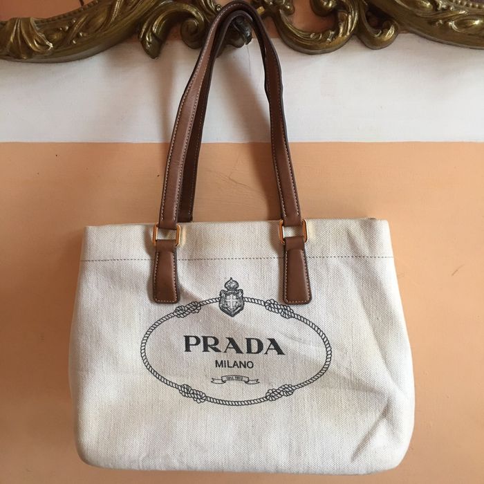 Prada hotsell linen bag