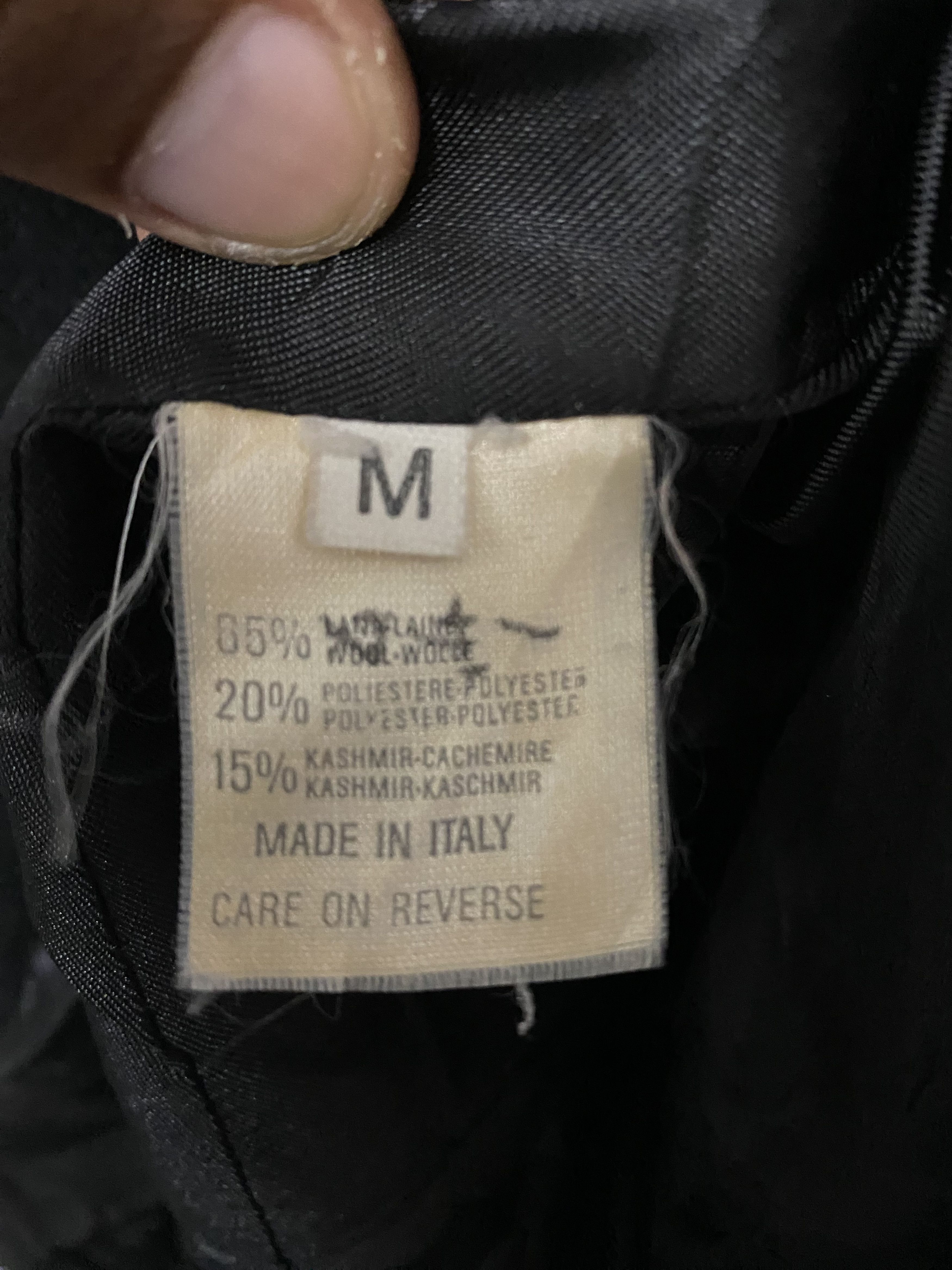 Vintage VTG Made In Italy Luxury Wool Cashmere Black Overcoat M Size M / US 6-8 / IT 42-44 - 8 Thumbnail