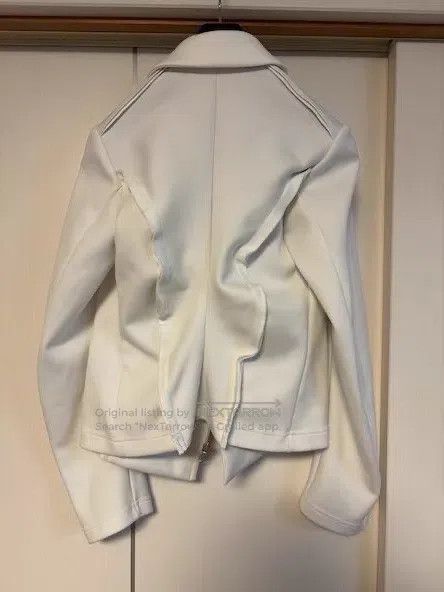 Comme des Garcons Comme Des Garcons Mainline white deconstructed biker jacke Size M / US 6-8 / IT 42-44 - 4 Thumbnail
