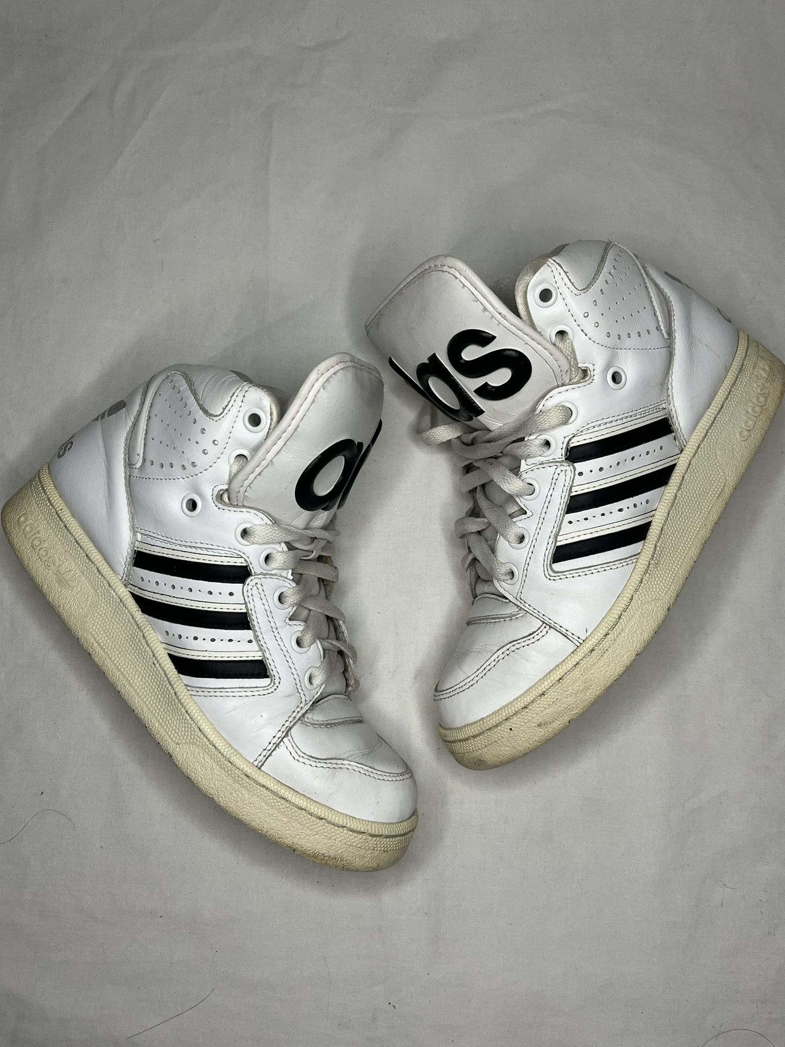 Adidas × Jeremy Scott JS Instinct (Big Tongue) White/Black | Grailed
