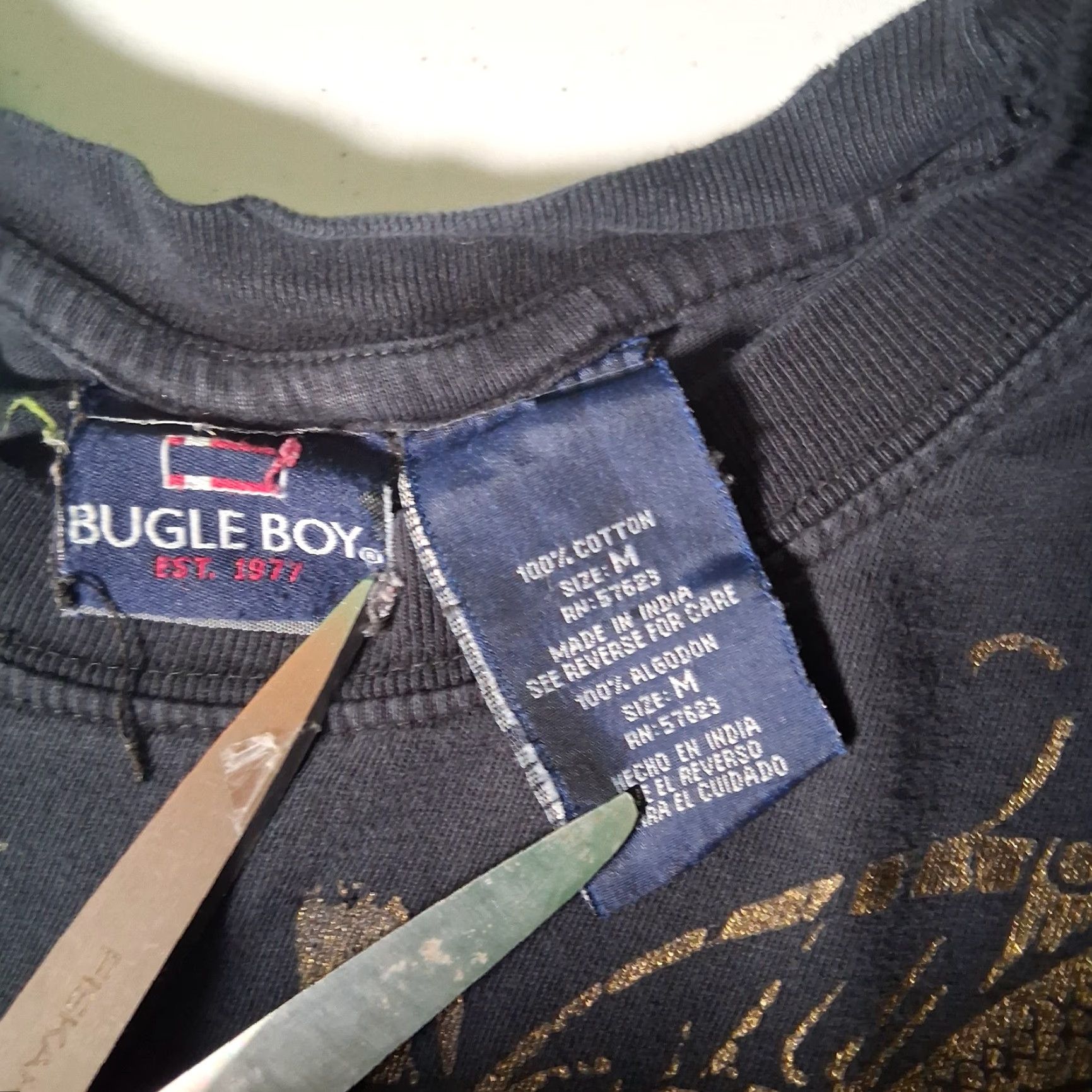 Bugle Boy VINTAGE Bugle Boy Shirt Men M Black Dragon Skeleton Distressed Y2K Graphic T Size US M / EU 48-50 / 2 - 5 Thumbnail