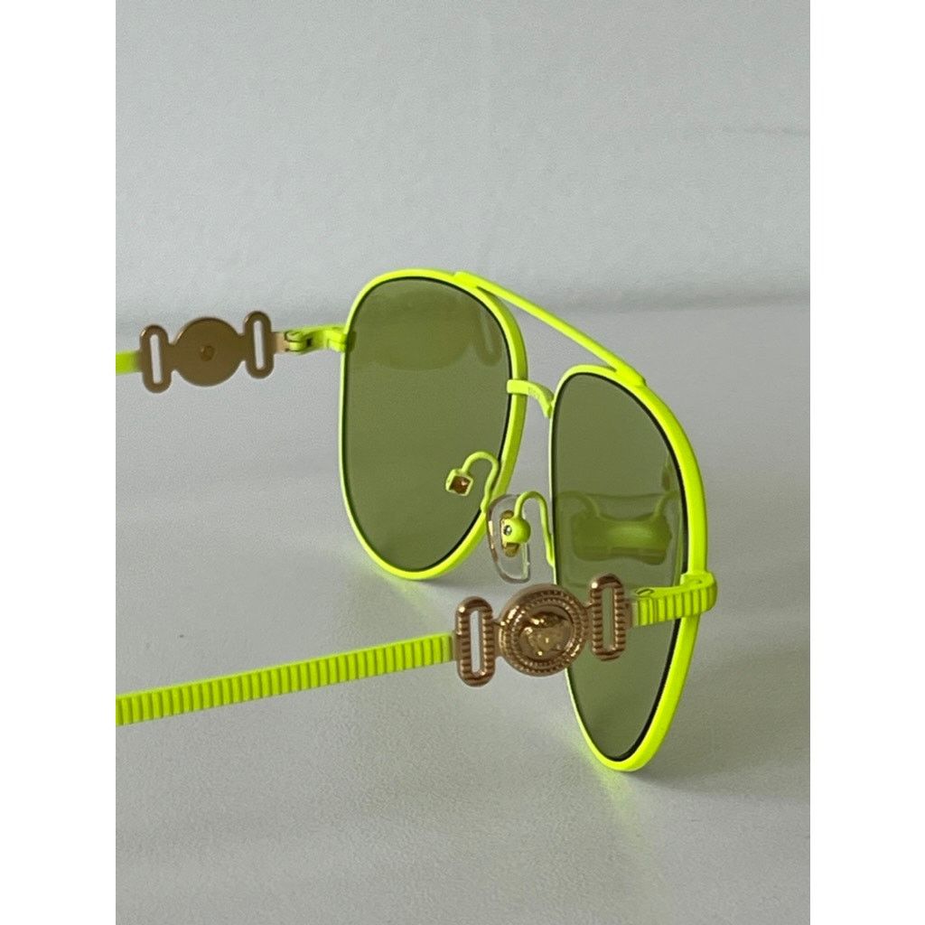 Versace NEW Versace Kids VK2002 Yellow Aviator Sunglasses Size ONE SIZE - 3 Thumbnail