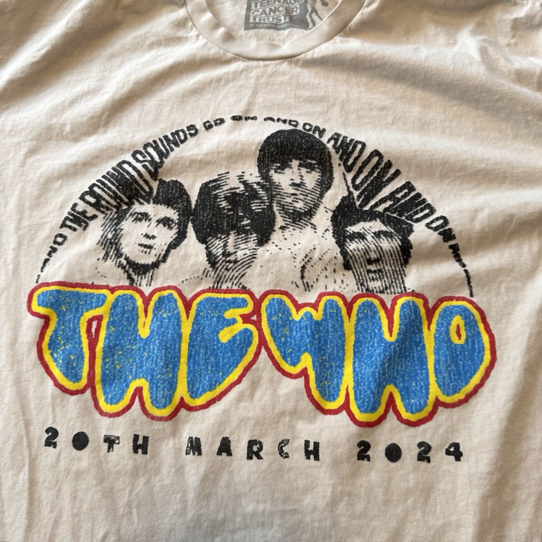 Vintage The Who Royal Albert Hall T Shirt Size XL Beige The Who Teenage Cancer Trust March 20th 2024 Band Limited Edition Mens Size US XL / EU 56 / 4 - 3 Thumbnail