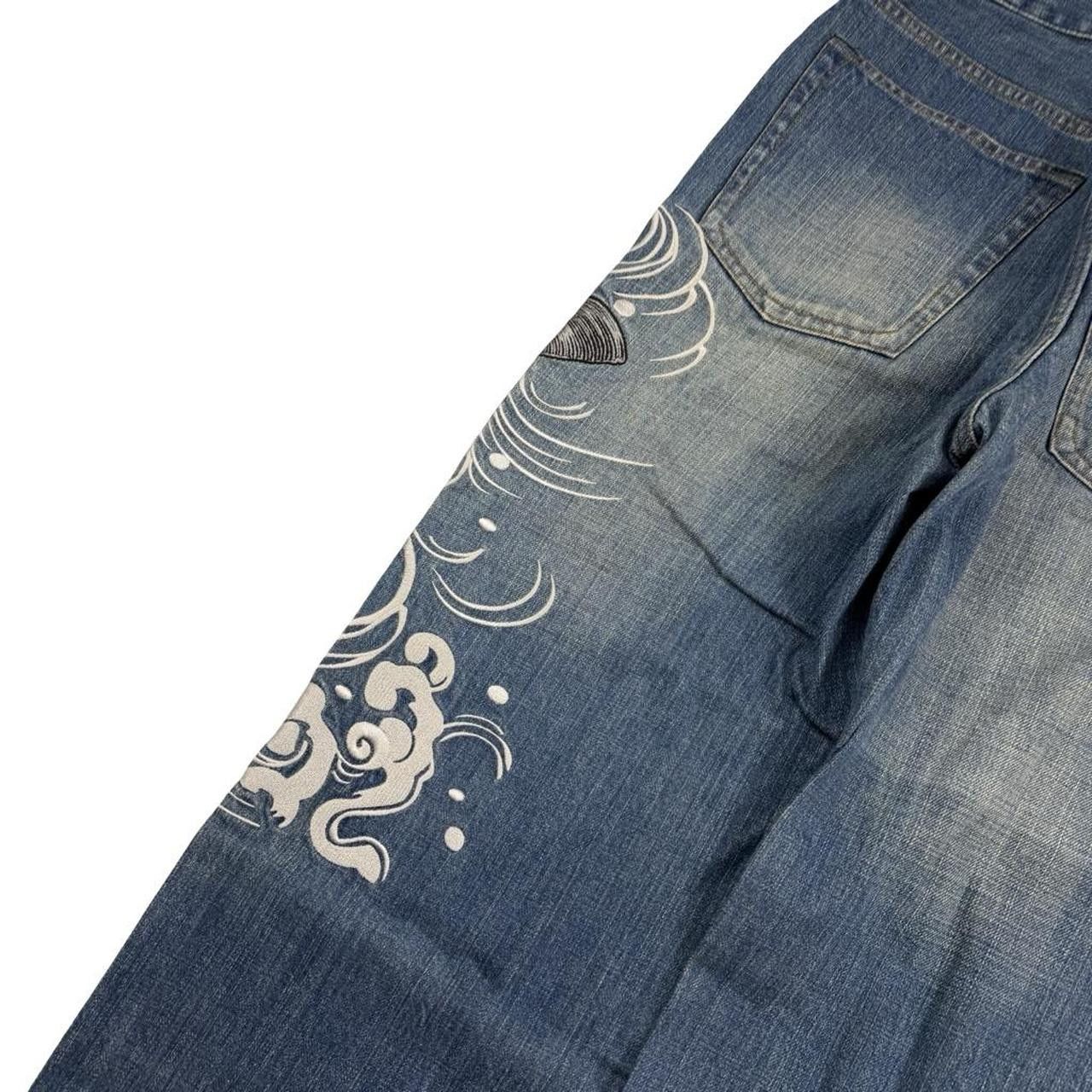Karakuri Tamashii Karakuri Tamashii Embroidered Koi Japanese Jeans - Waist 30 Size US 30 / EU 46 - 7 Thumbnail