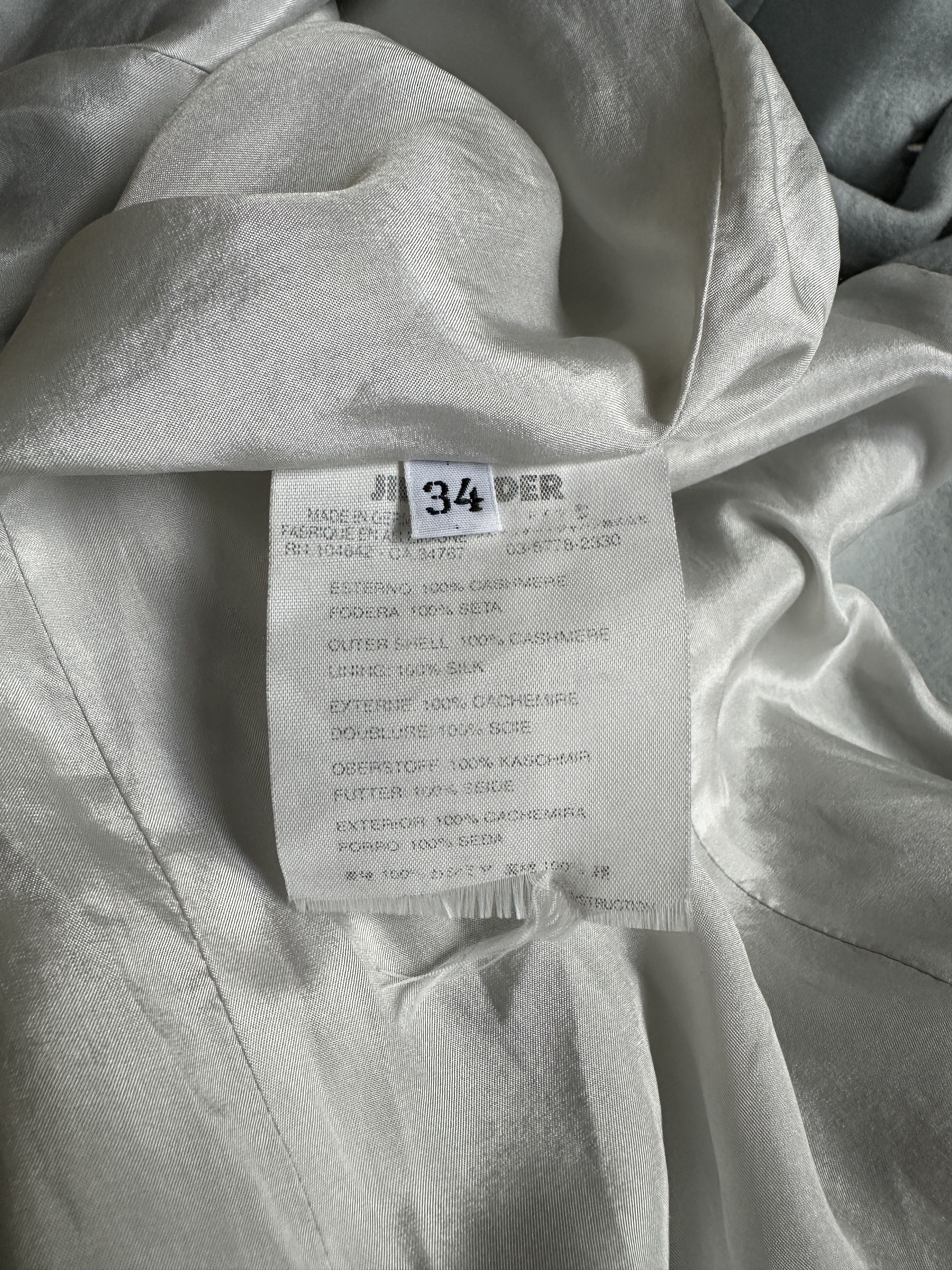 Jil Sander Jil Sander Vintage Cashmere Silk Coat 8009AC Size XXS / US 00 / IT 34 - 4 Thumbnail