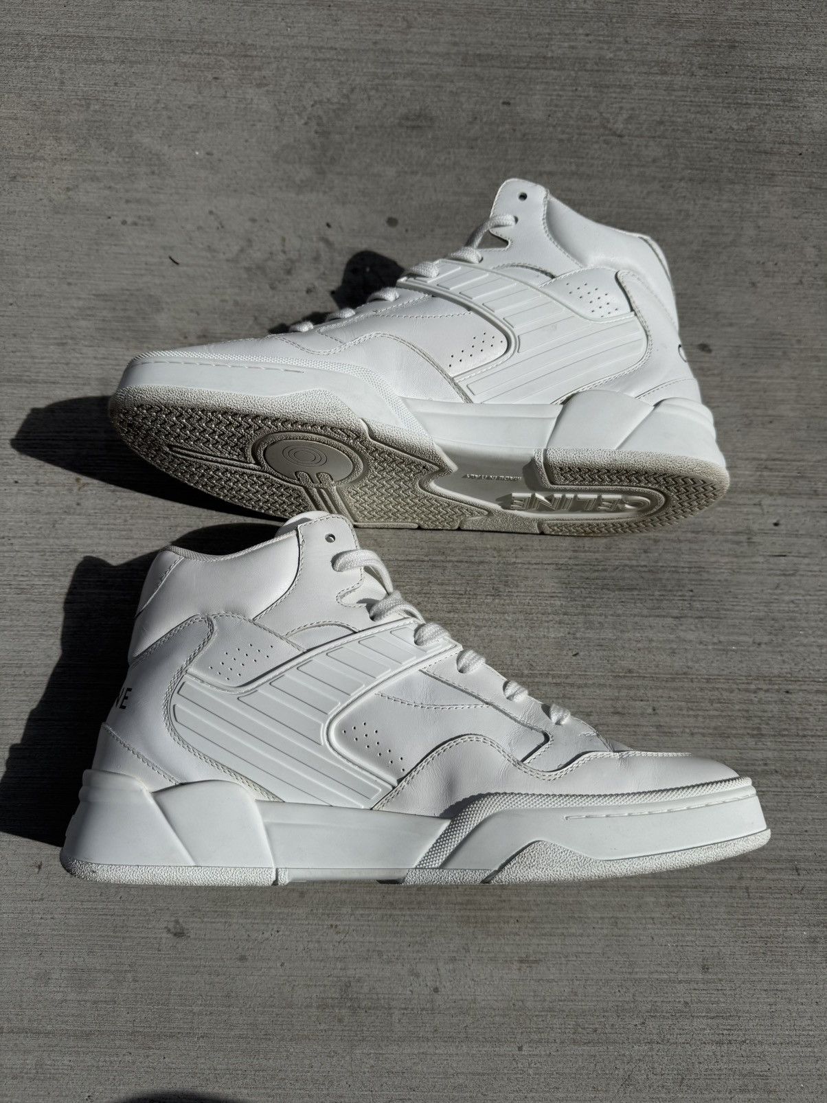 Celine CELINE CT-06 OPTIC WHITE LEATHER SNEAKERS 42 EU / 9 US Size US 9 / EU 42 - 2 Thumbnail