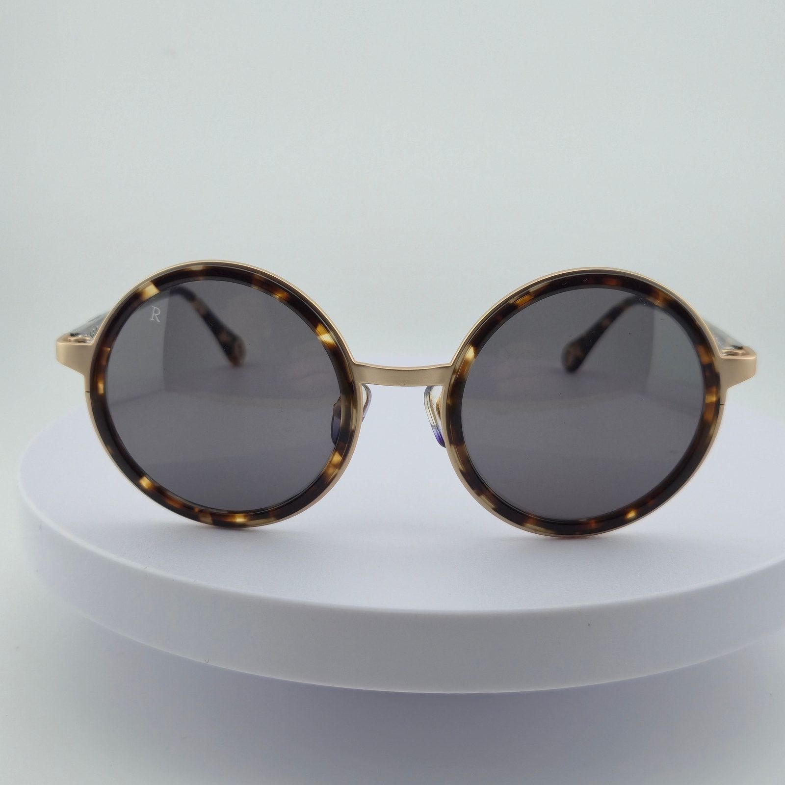 RAEN RAEN Fairbank Brindle Tortoise Round Sunglasses Handmade USA Size ONE SIZE - 1 Thumbnail