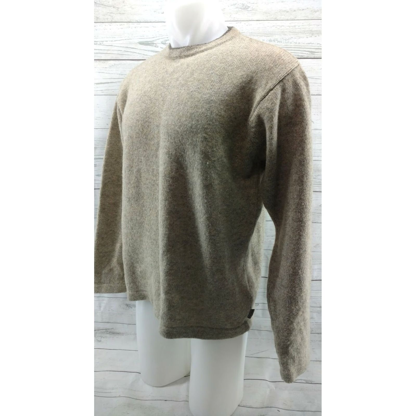 Vintage WOOLRICH Men's Wool Blend Sweater Size L Khaki Heather Pullover Size US L / EU 52-54 / 3 - 2 Thumbnail