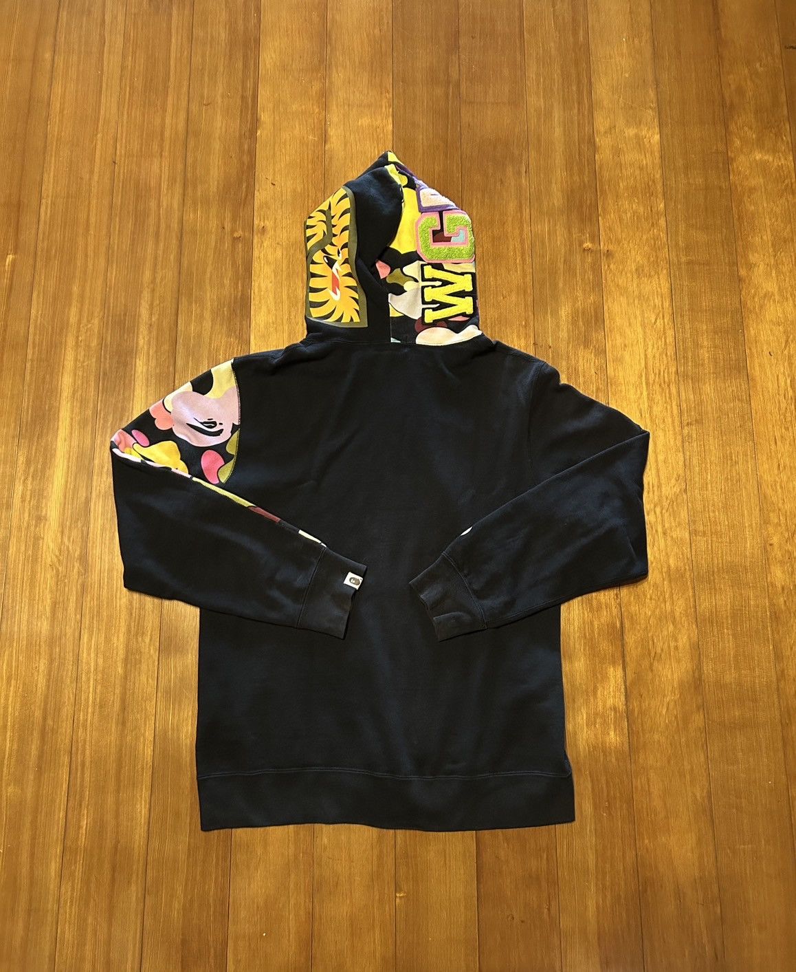 Bape Bape Black Multi Camo Half Shark Full Zip Hoodie Size US XL / EU 56 / 4 - 8 Thumbnail