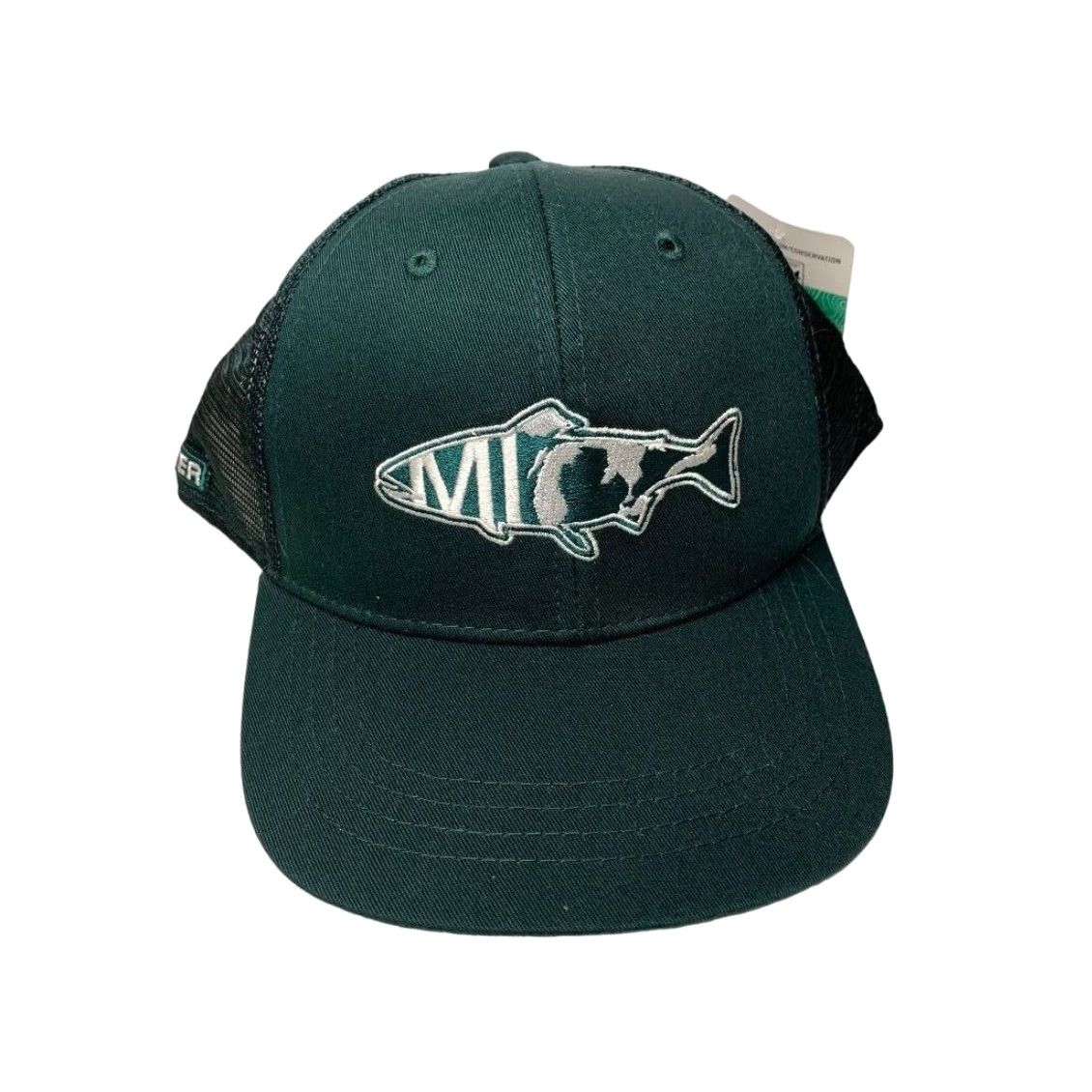 Bally RepYourWater East Lansing MI New Adult Adjustable Snapback Ball Cap Hat Green One Size Men Size ONE SIZE - 2 Thumbnail