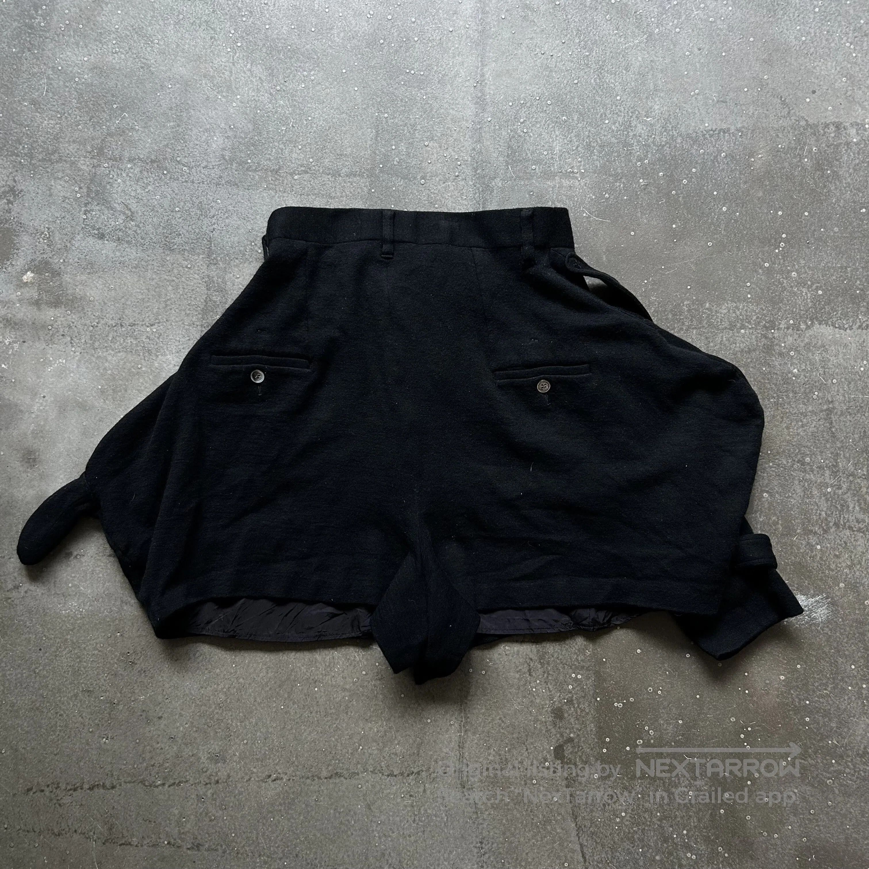 mercibeaucoup unique asymmetric black skirt. Size 30" / US 8 / IT 44 - 3 Thumbnail