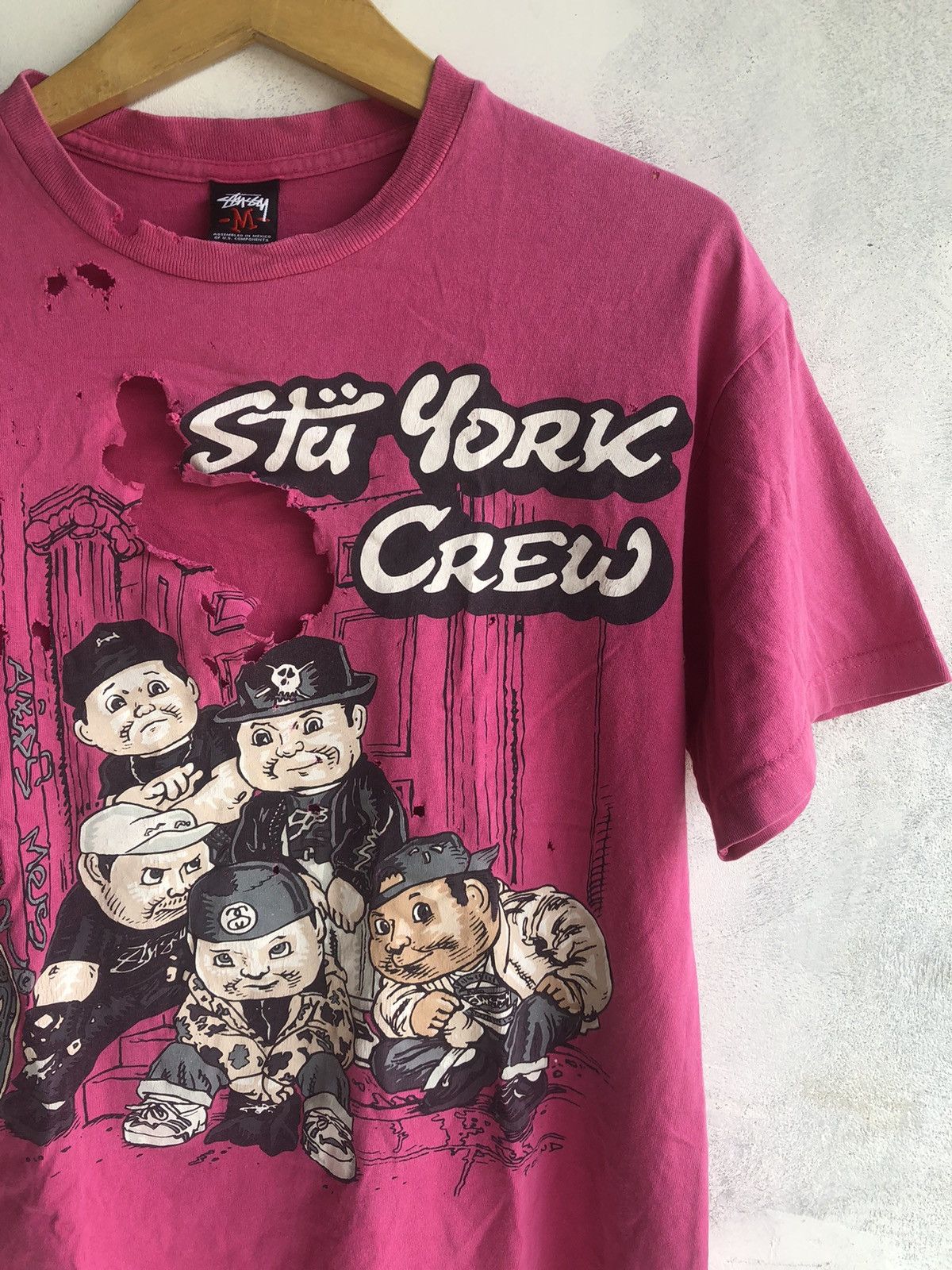 Stussy × Vintage Vintage Distressed 90s Stussy x Pound Tshirt Tee Size US M / EU 48-50 / 2 - 3 Thumbnail