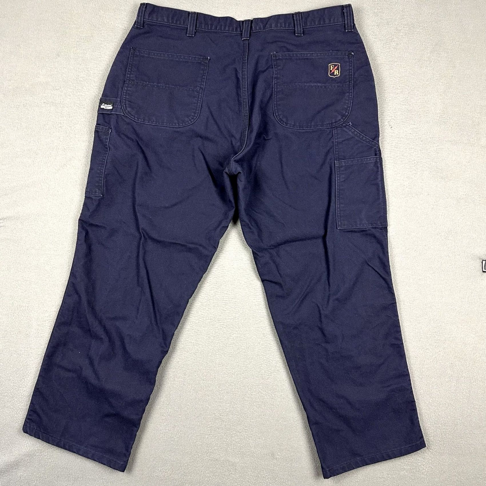 Vintage Riverside Pants Mens 40x29 Blue FR Flame Resistant Carpenter Cotton Blend Pants Mens Size US 40 / EU 56 - 2 Thumbnail