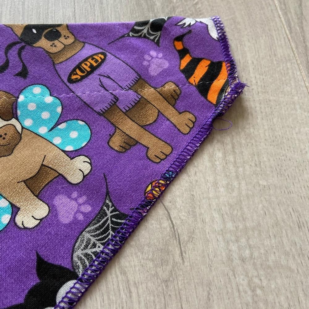 Designer Purple Halloween Dog Bandana Size ONE SIZE - 2 Thumbnail