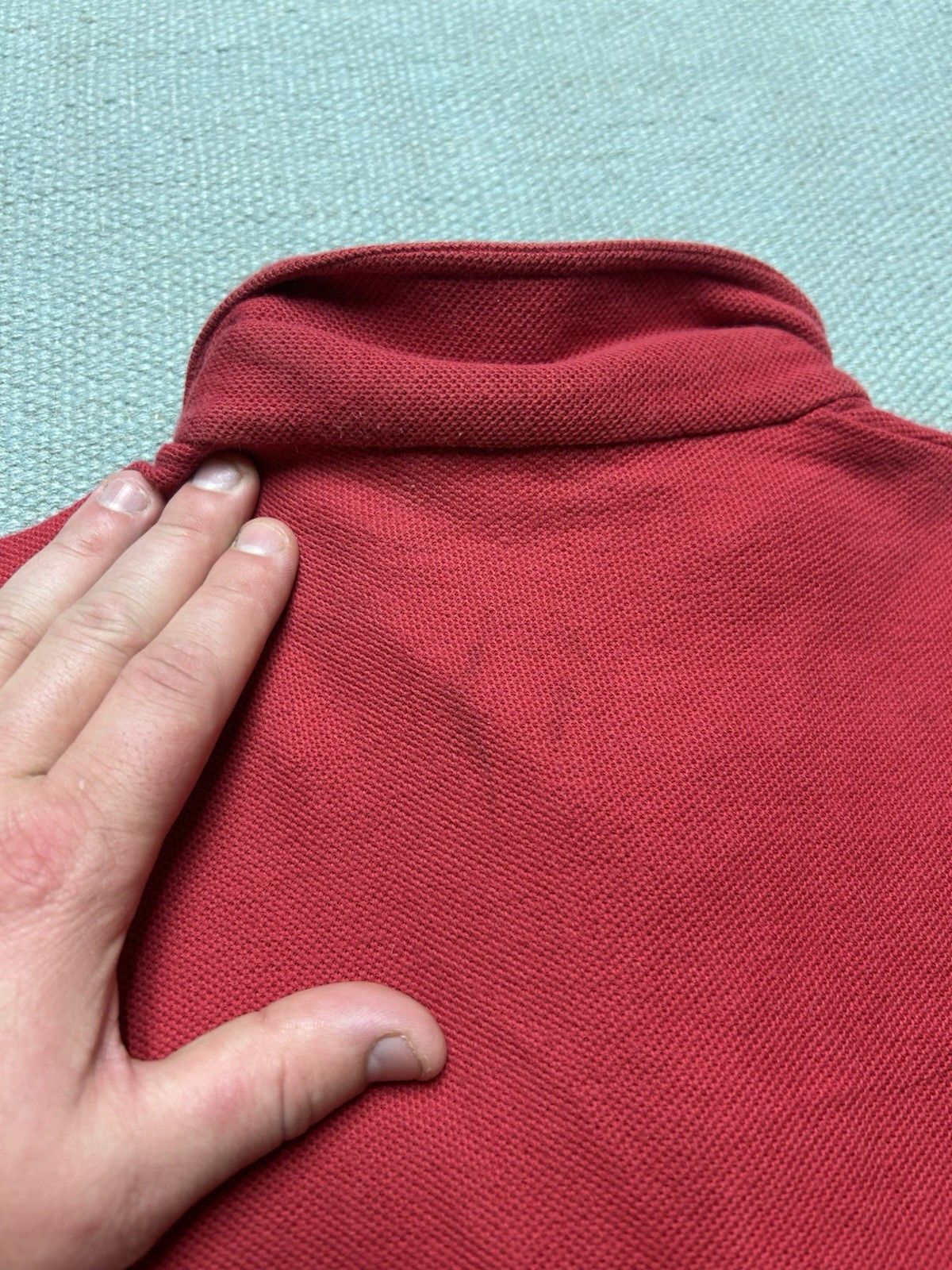 Vintage Vintage 1970s polo shirt blank crimson cotton knit medium Size US M / EU 48-50 / 2 - 6 Thumbnail