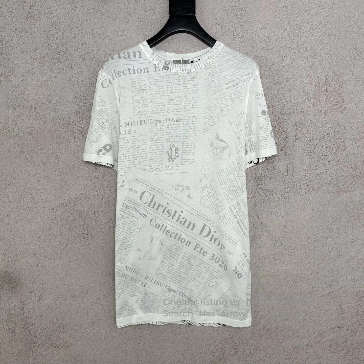 Dior Dior Newspaper-printed short-sleeved shirt Size US L / EU 52-54 / 3 - 1 Thumbnail