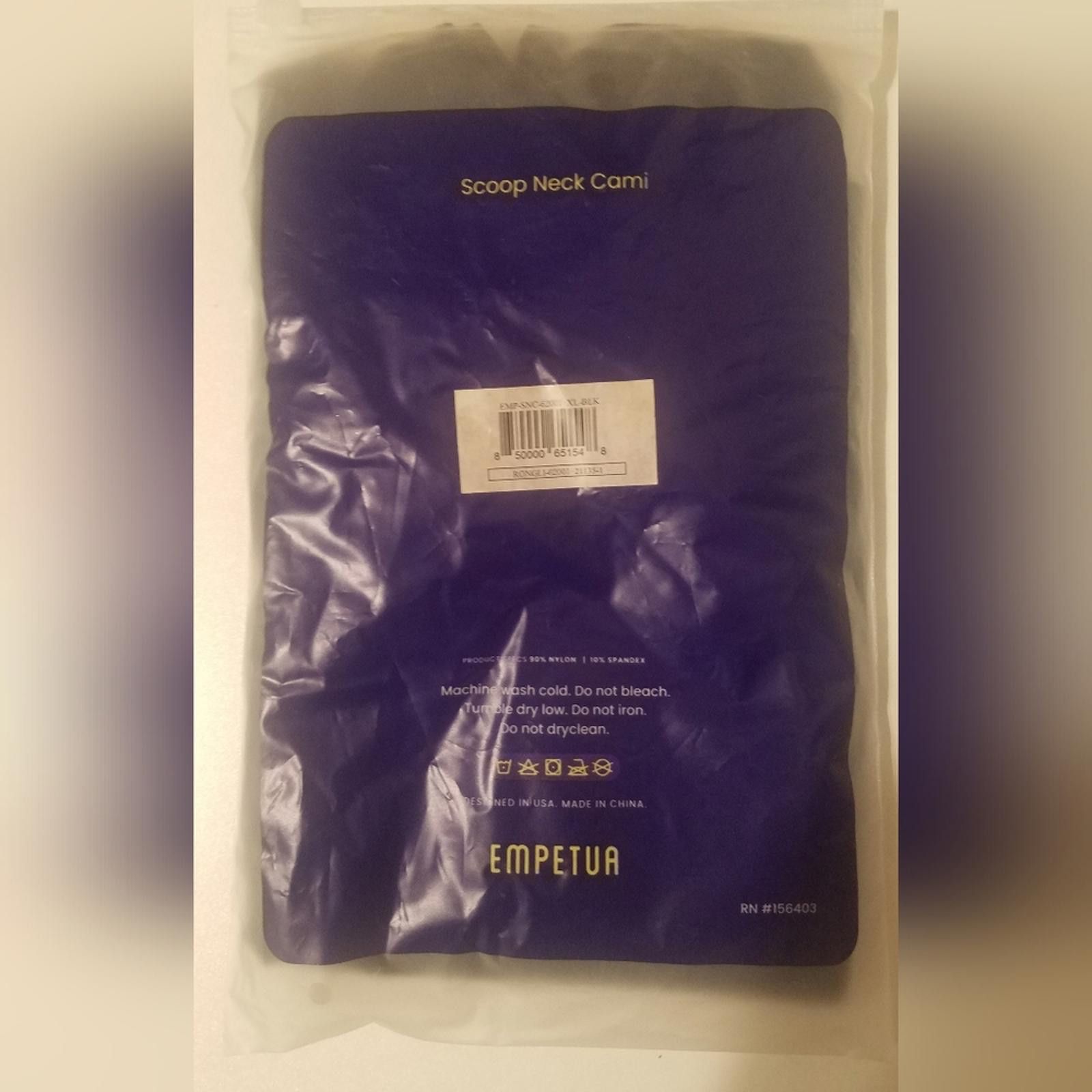 Other NWT Empetua Scoop Neck Cami Black XL Size ONE SIZE - 2 Thumbnail