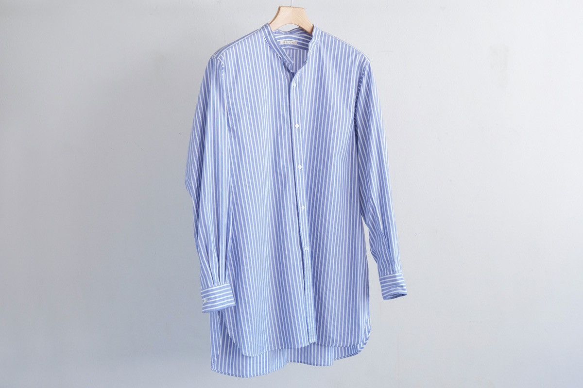 Japanese Brand HEUGN Shirt 034 Rob Band Collar Shirt Size US L / EU 52-54 / 3 - 1 Thumbnail