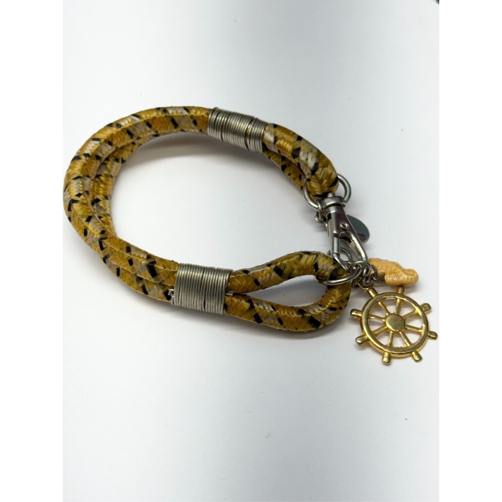 Vintage Vintage nautical bungee cord charm bracelet yellow Size ONE SIZE - 3 Thumbnail