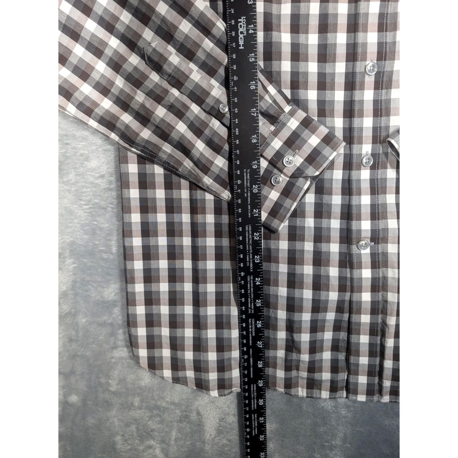 Todd Snyder Todd Snyder Shirt Mens 16.5 34/35 Gray Check Cotton Button Front Long Sleeve Dress Shirt Mens Reg 16.5 Neck 34/35 Sleeve Gray Check Size US XL / EU 56 / 4 - 2 Thumbnail