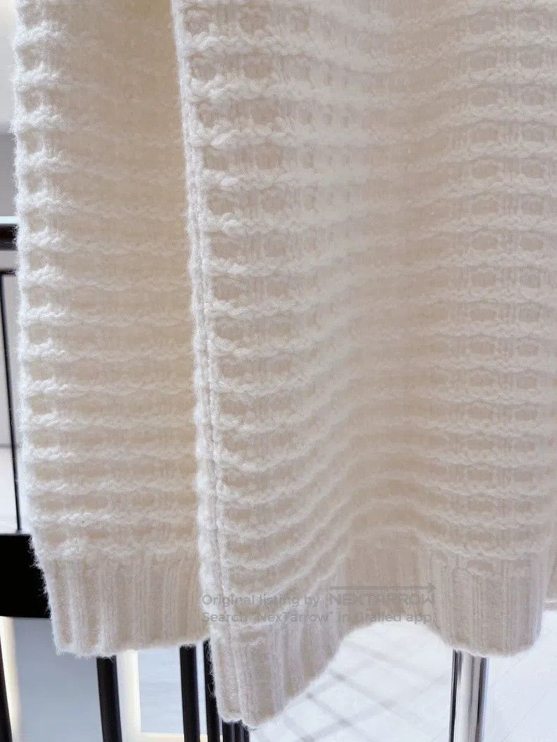 Loro Piana Loro Piana Ivory waffle-knit high-neck cashmere sweater Size XS / US 0-2 / IT 36-38 - 4 Thumbnail