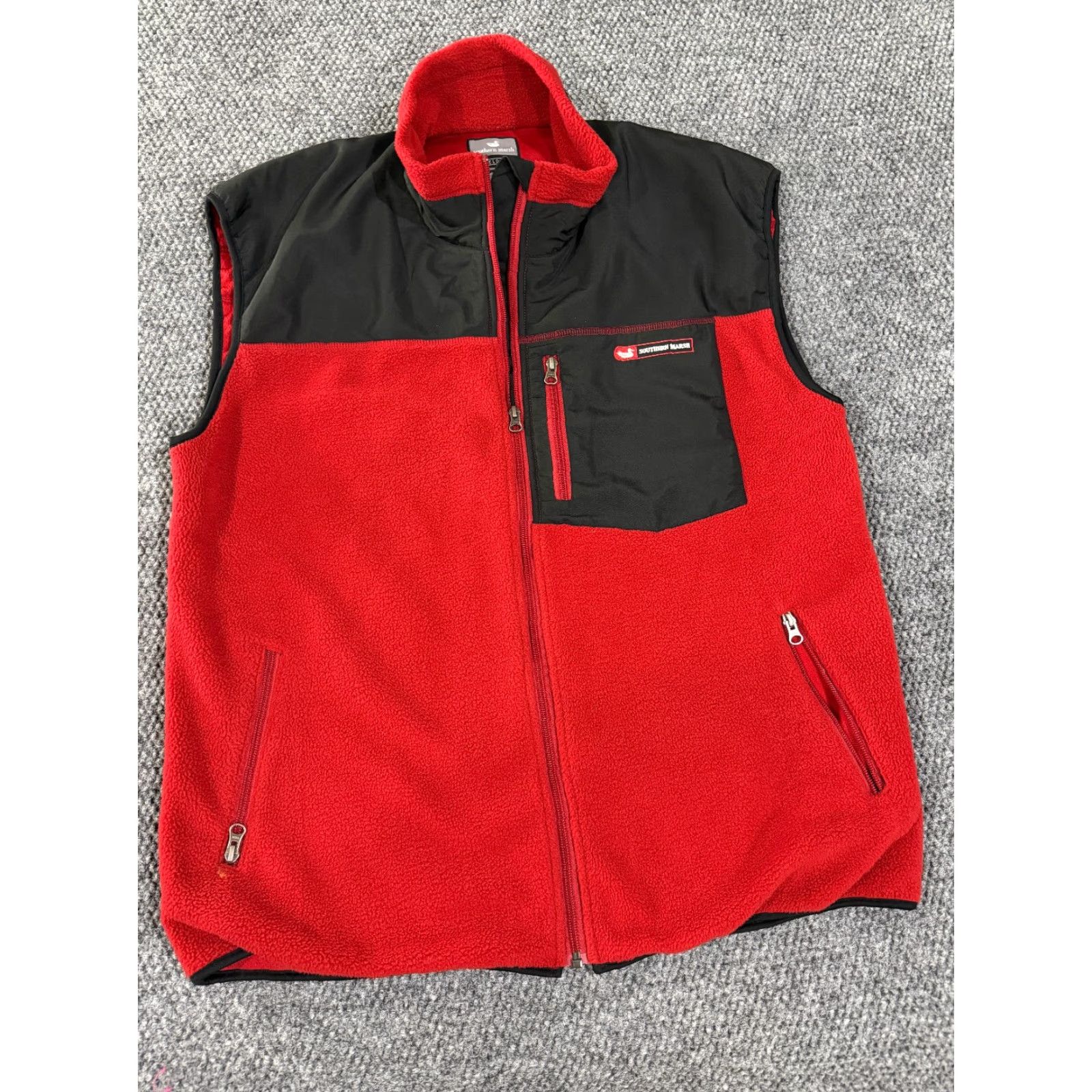 Vintage Southern Marsh Vest Mens L Blue Fleece Full Zip Outdoor FieldTec Vest Size L / US 10 / IT 46 - 2 Thumbnail