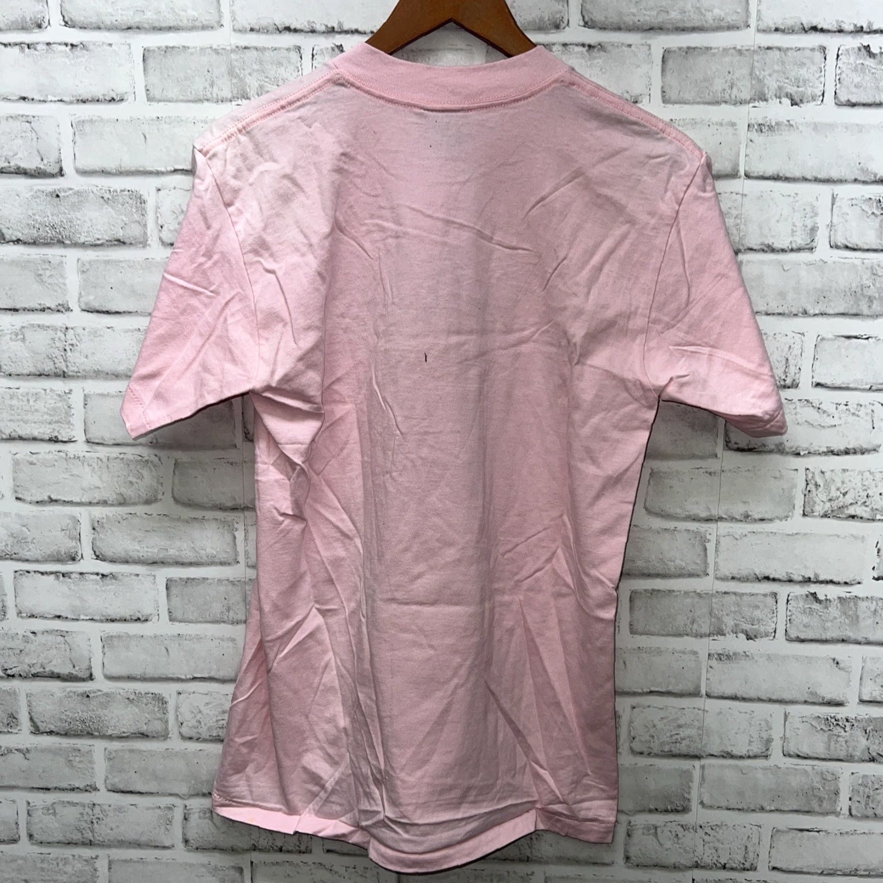 Vintage VTG SINGLE STITCH Pink T-Shirt Mens L Cove Lounge/Power (Oneita) Size US L / EU 52-54 / 3 - 5 Thumbnail