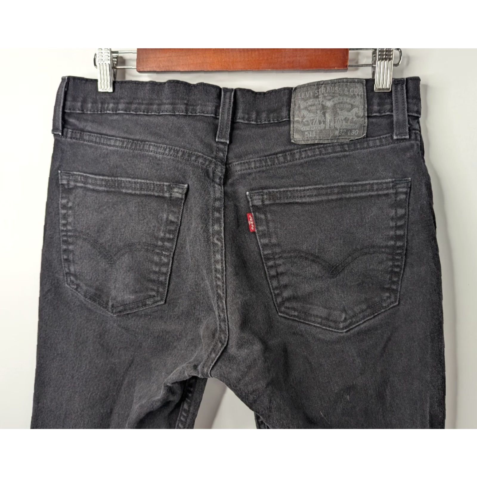 Levi's Levi's 511 Jeans Mens 32x30 Black Slim Straight Stretch Denim Pants Casual Norm Size US 32 / EU 48 - 6 Thumbnail
