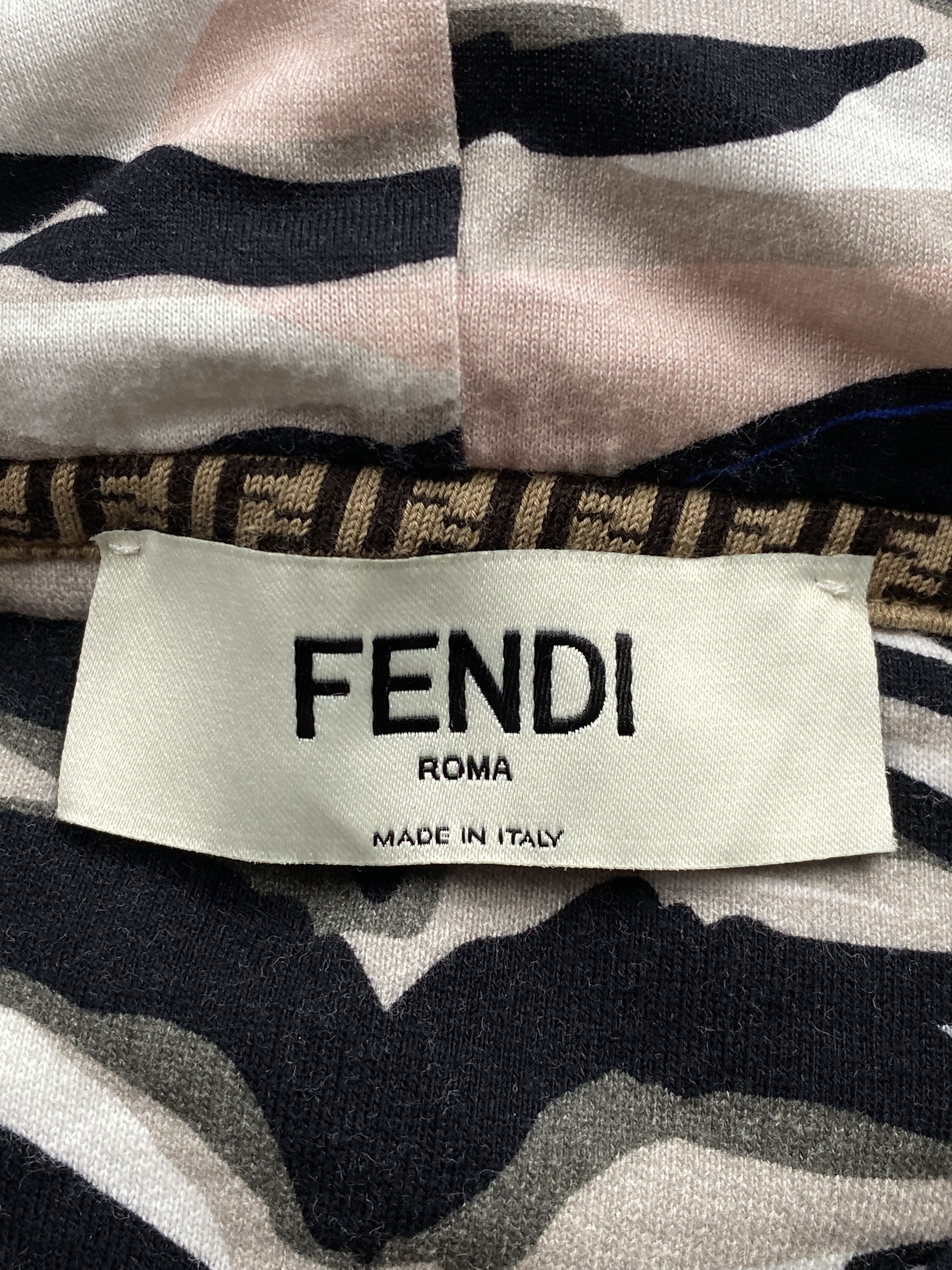 Fendi Zebra Patterned Cropped Hoodie Size XS / US 0-2 / IT 36-38 - 16 Thumbnail