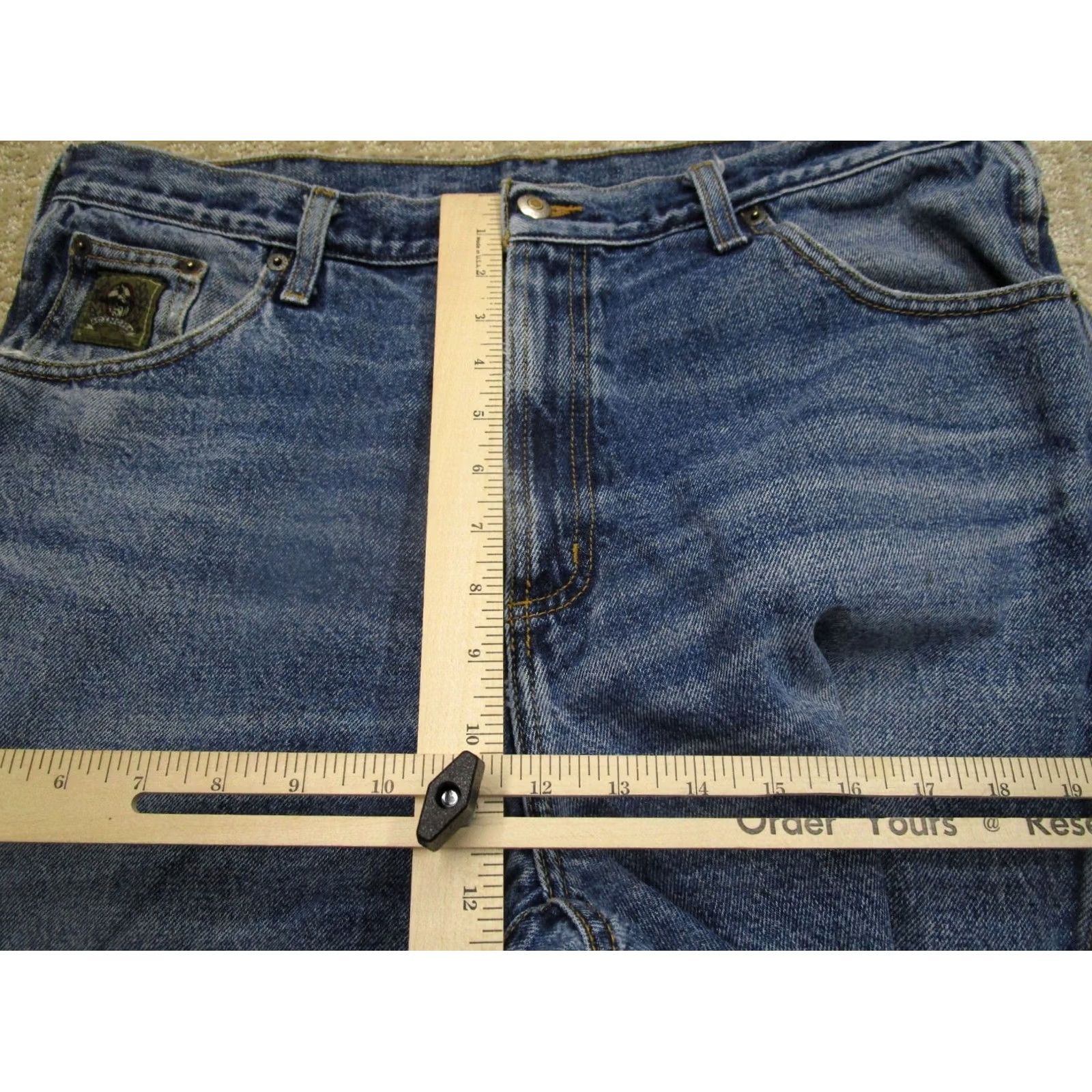 Denime Cinch Jeans Men 36x34 Blue Tapered Western Pants Dark Wash Denim Faded Rodeo Shirt Size US 36 / EU 52 - 6 Thumbnail