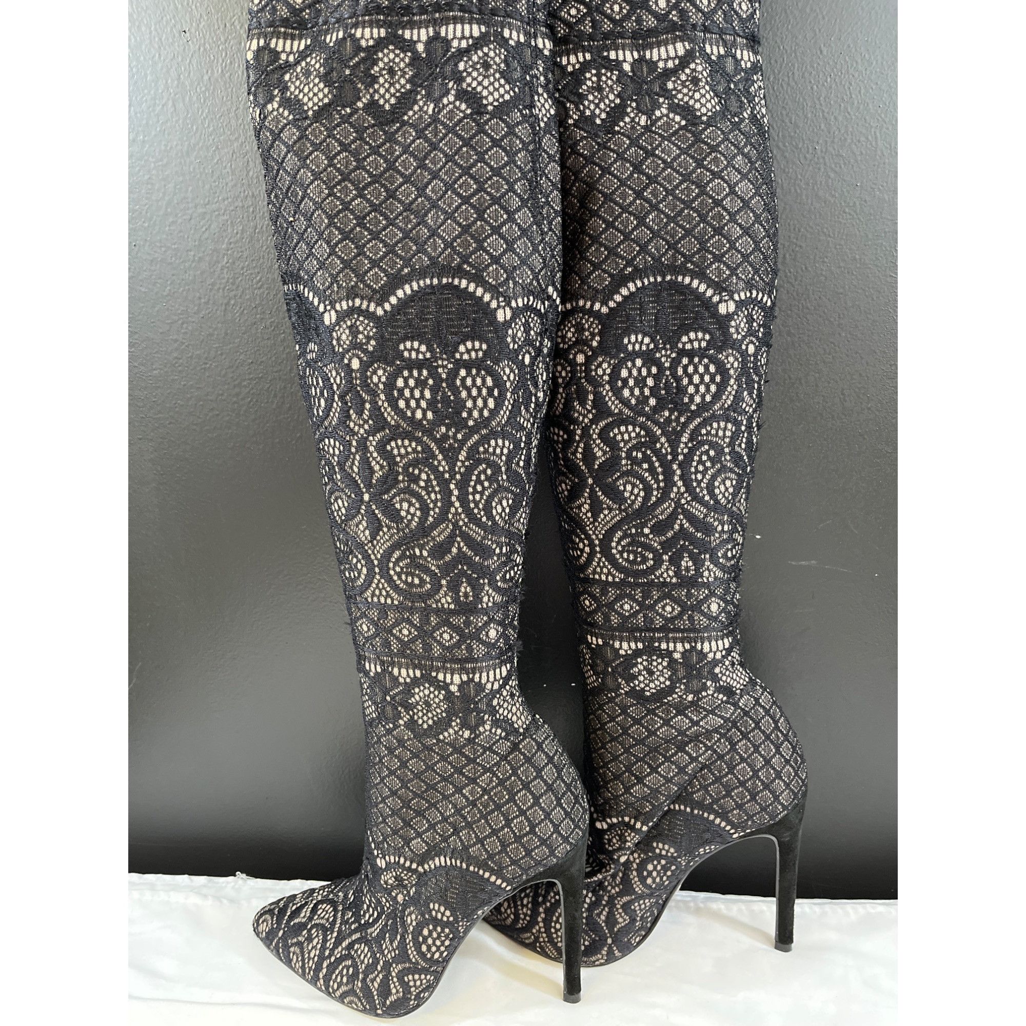 Steve Madden Steve Madden Tiffy Womens Black Over the Knee Boots Size 6.5 Size US 6.5 / IT 36.5 - 5 Thumbnail
