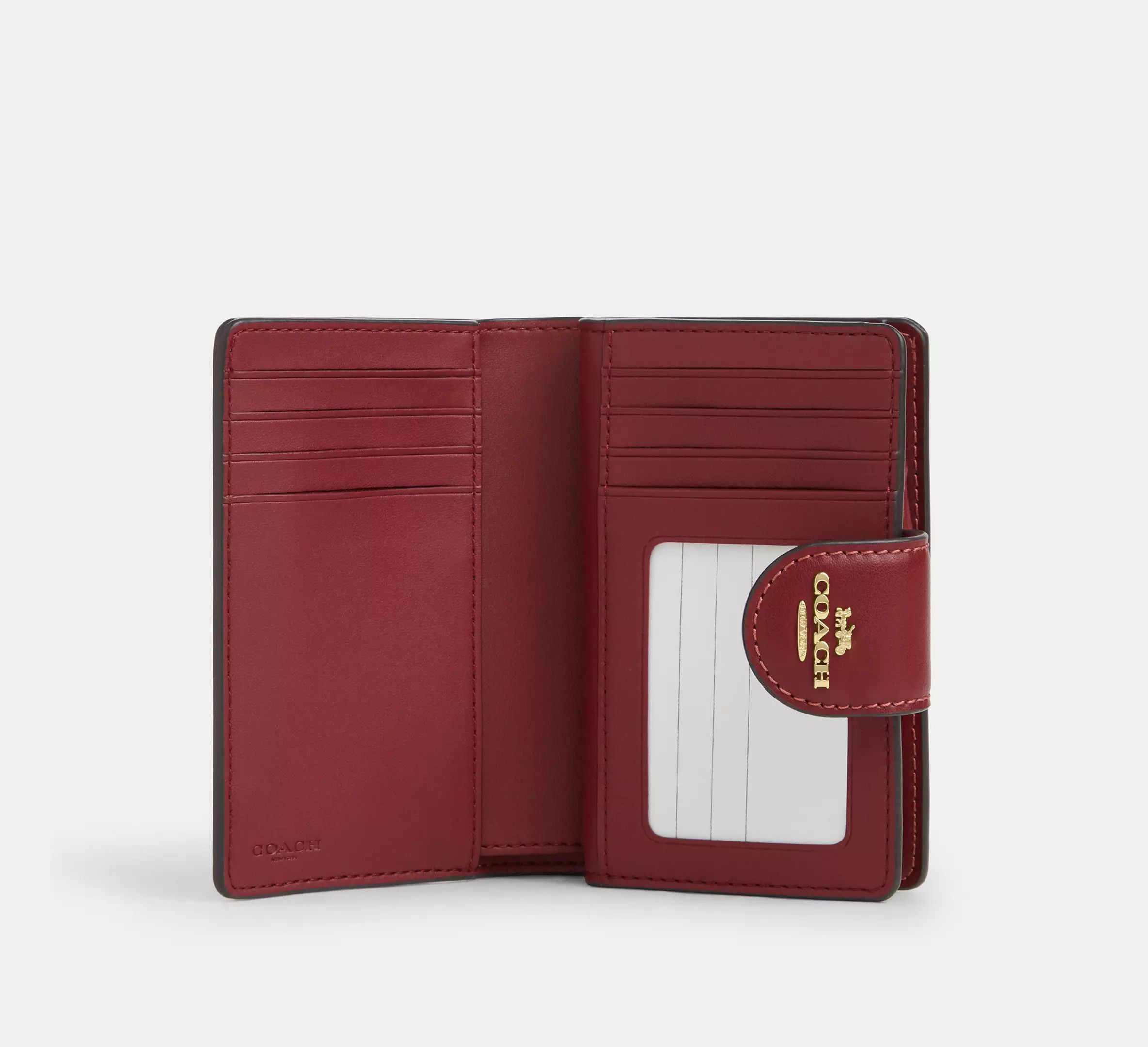 Coach 🍒 Medium Corner Zip Wallet In Signature Canvas Cherry CZ342 Size ONE SIZE - 9 Thumbnail
