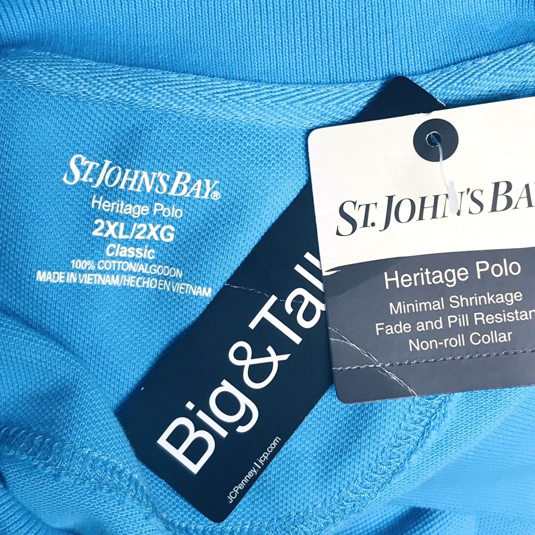 Vintage VINTAGE? St. John's Bay Polo Shirt Men Barbados Blue 2XL Big & Tall Classic Heritage Short Sleeve Collared Knit 100% Cotton Polo Shirt Mens Size US XXL / EU 58 / 5 - 3 Thumbnail