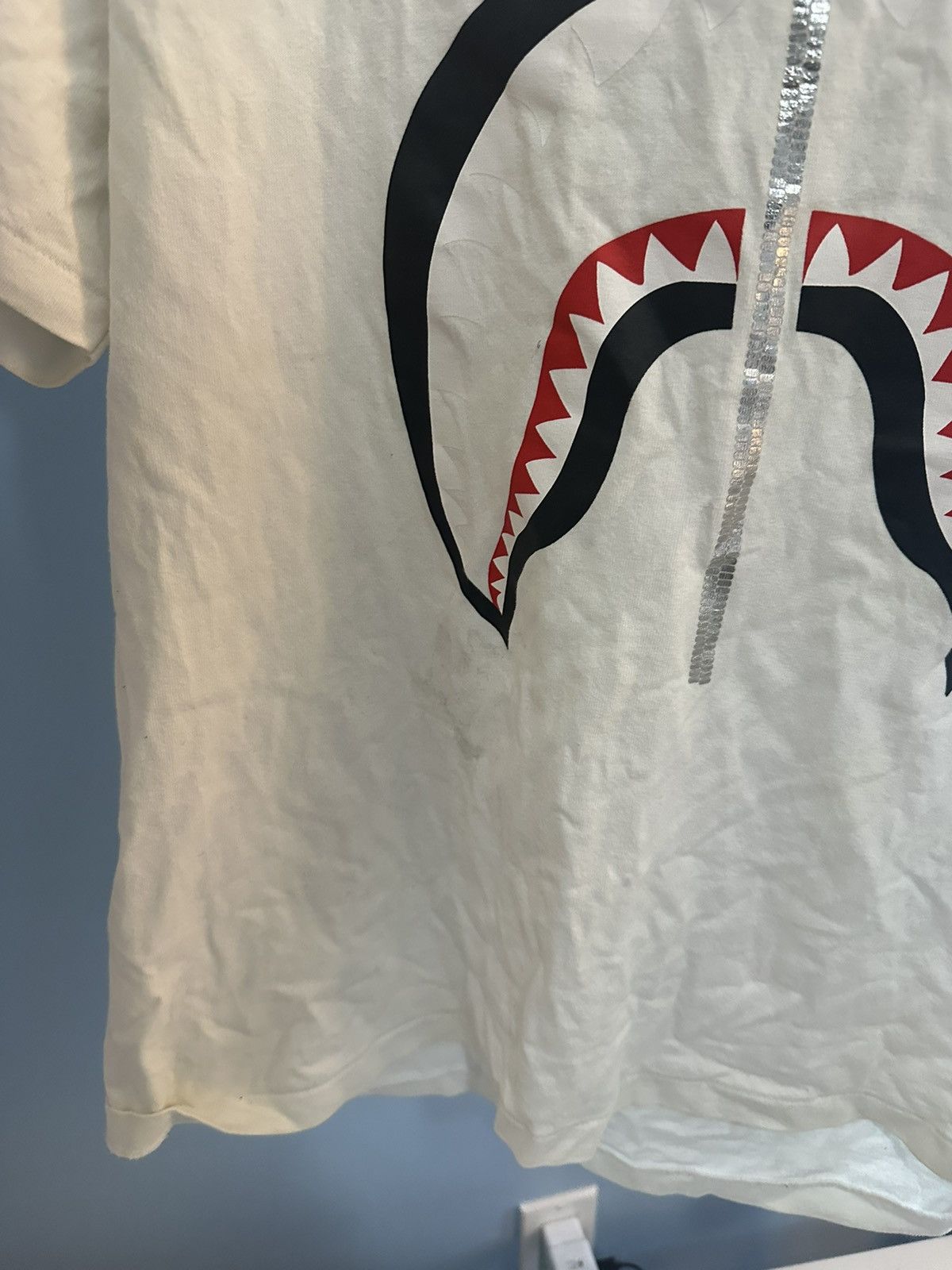 Bape Bape Shark White T-Shirt Size XL Size US XL / EU 56 / 4 - 4 Thumbnail