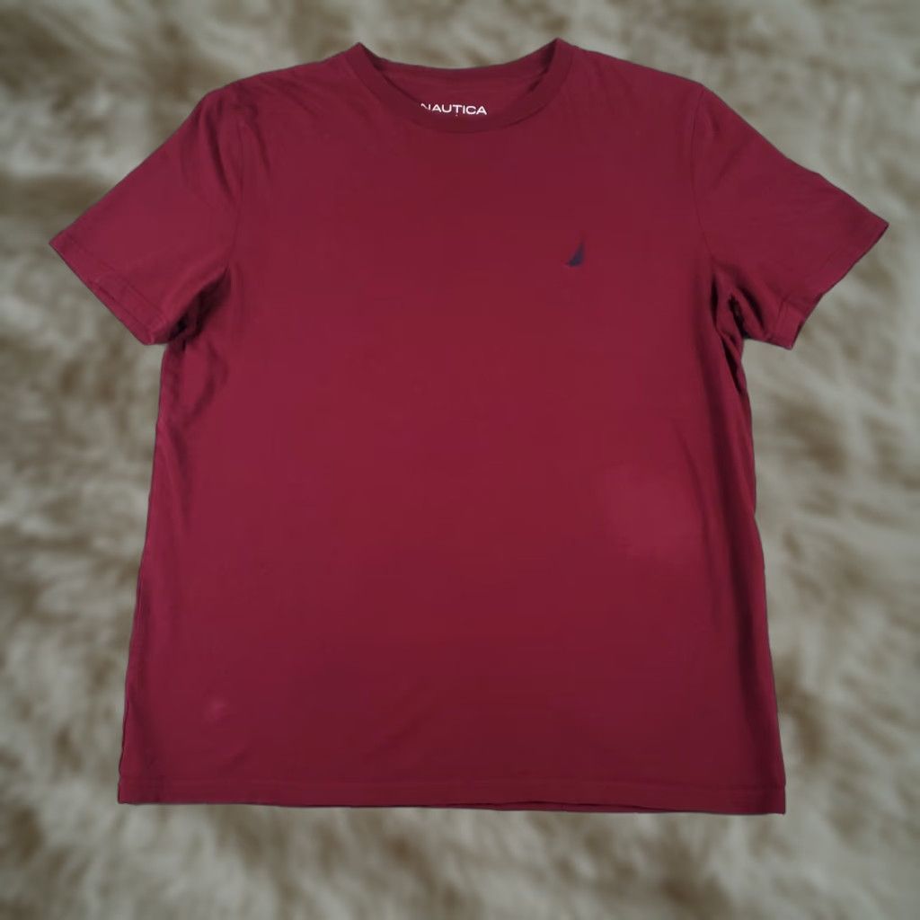 Nautica Nautica T-Shirt Mens Size Medium Red Short Sleeve Crew Neck Logo Cotton Unisex Adults Casual All Seasons Regular Fit Men’s Women’s Size US M / EU 48-50 / 2 - 1 Thumbnail