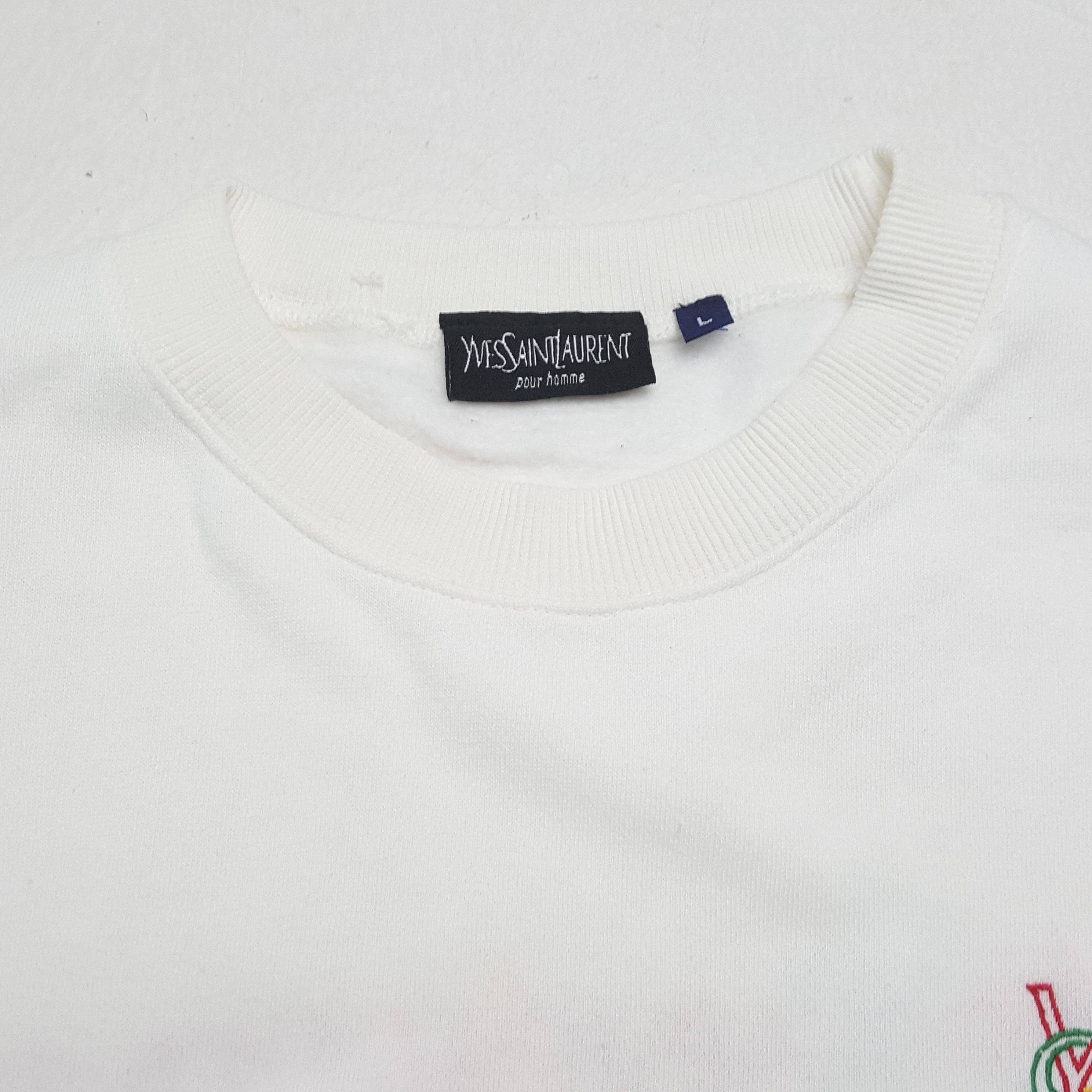 Vintage × Yves Saint Laurent YVES SAINT LAURENT Fashion Brand Spellout Design Sweatshirt Size US L / EU 52-54 / 3 - 10 Thumbnail