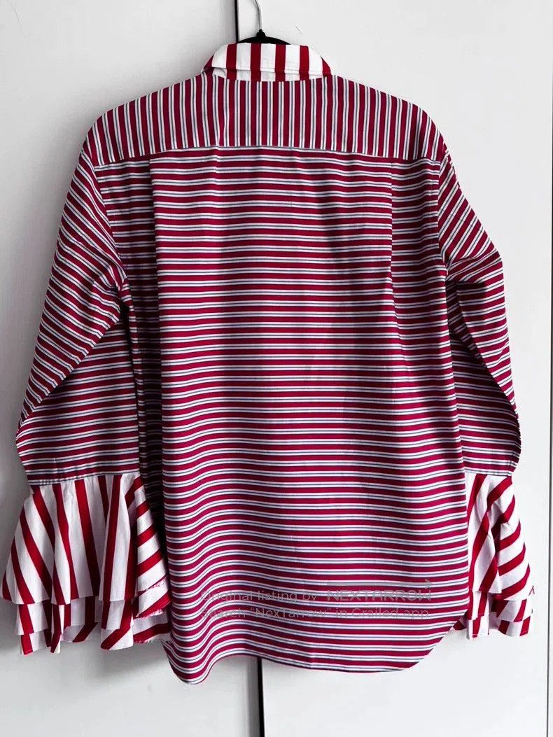 Comme des Garcons CDG Red White Stripe Shirt XS. Size US XS / EU 42 / 0 - 8 Thumbnail