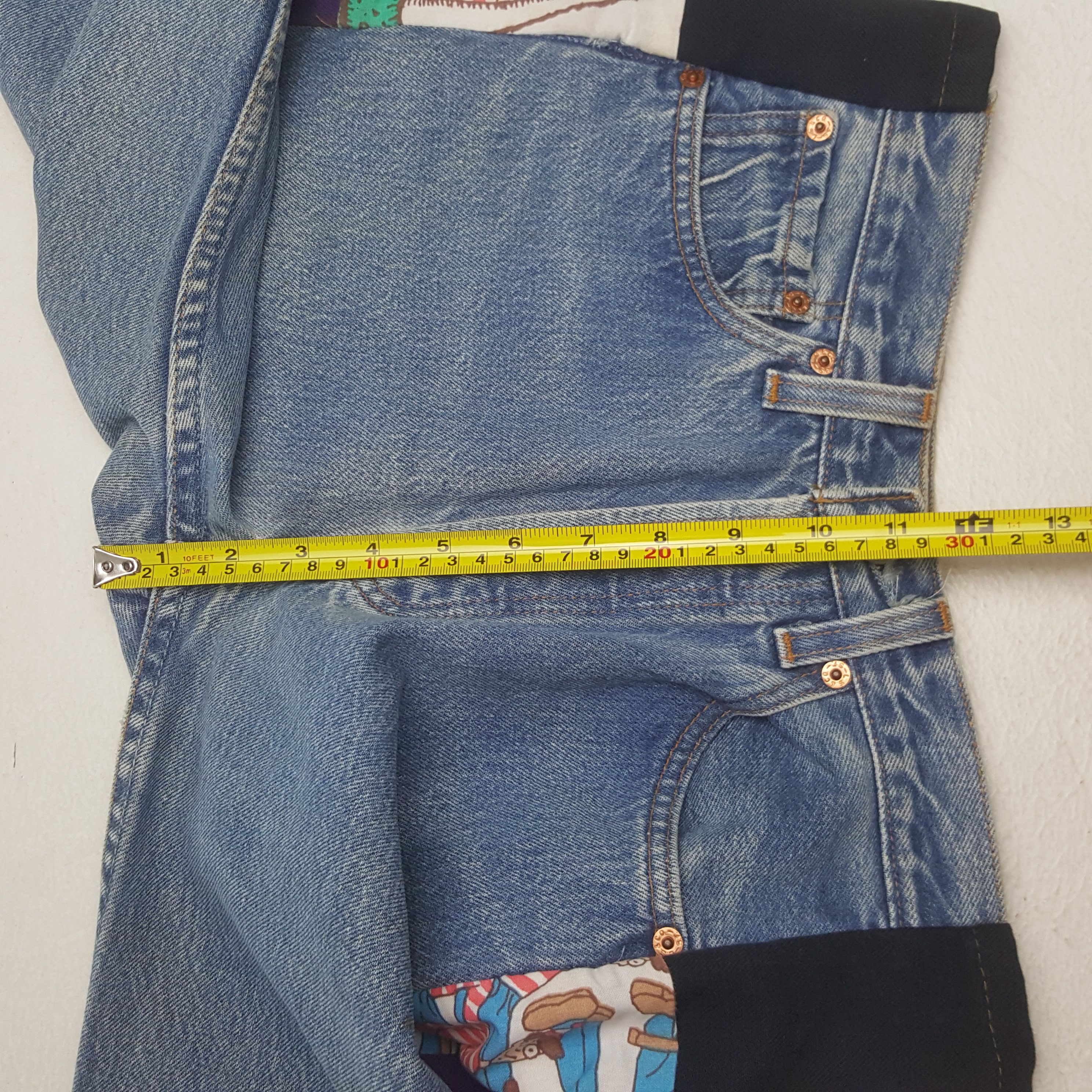 Levi's Vintage Levi's 501 Rare Patchwork Line Denim Jeans Size US 29 - 8 Thumbnail