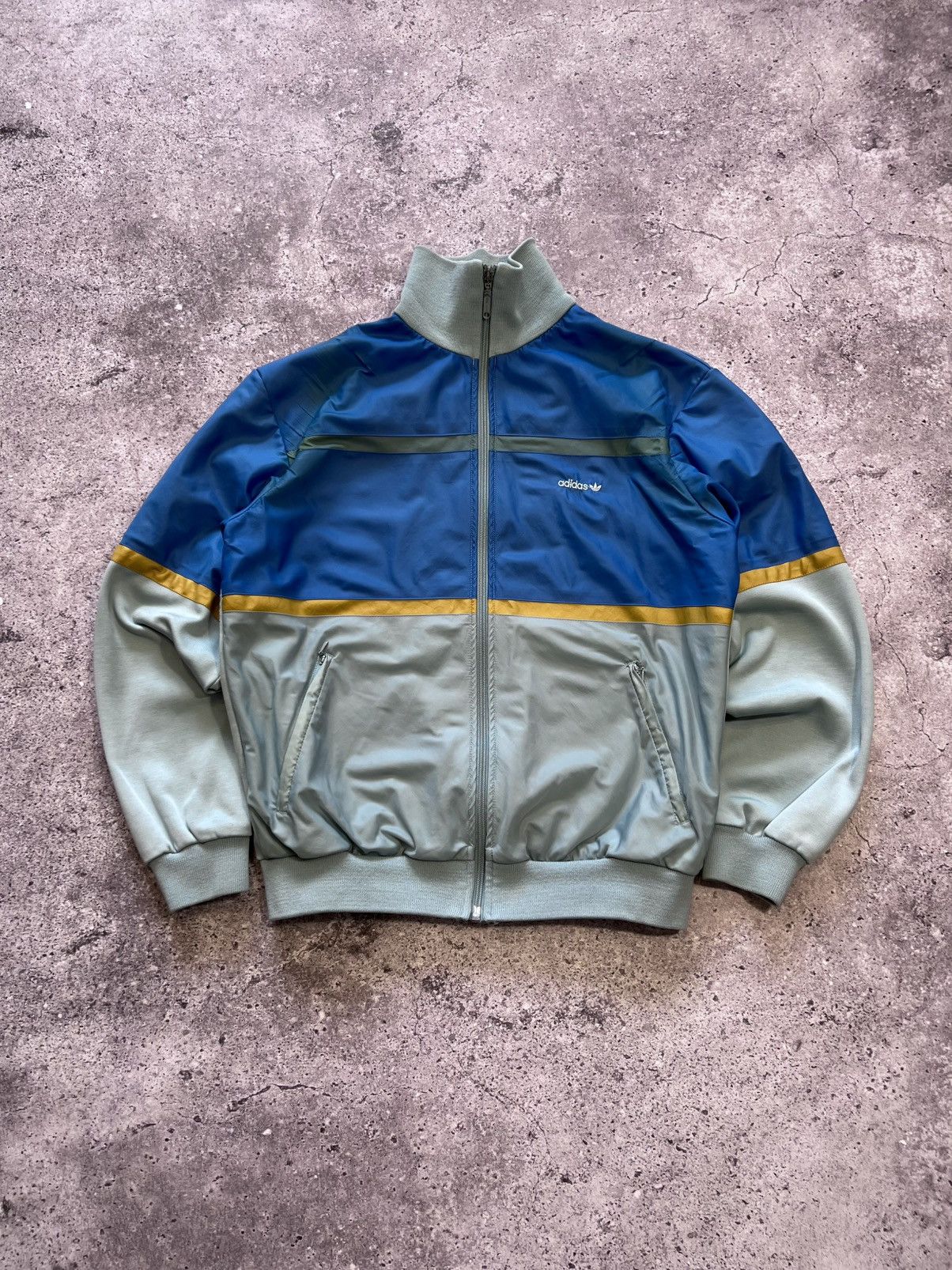 Adidas × Vintage Sweatshirt Zip Up Adidas Vintage Track Jacket Big Logo Rare Size US M / EU 48-50 / 2 - 1 Thumbnail